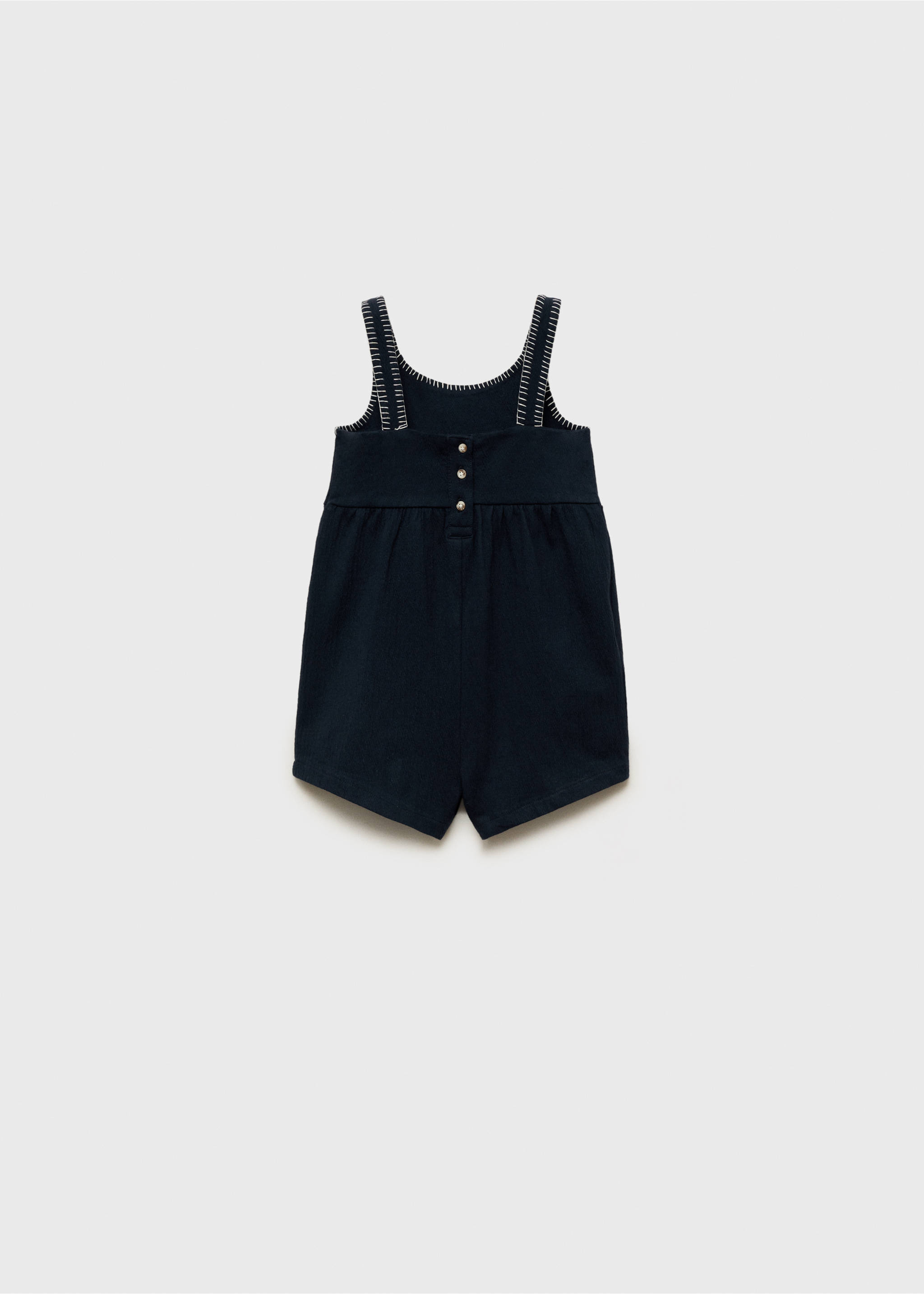 Straight short jumpsuit - Reverse of the article, Dark Navy. Ref: 87067892-00.