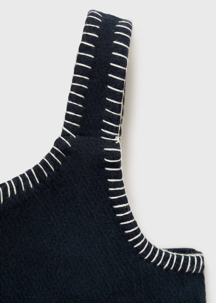 Straight short jumpsuit — Dark Navy