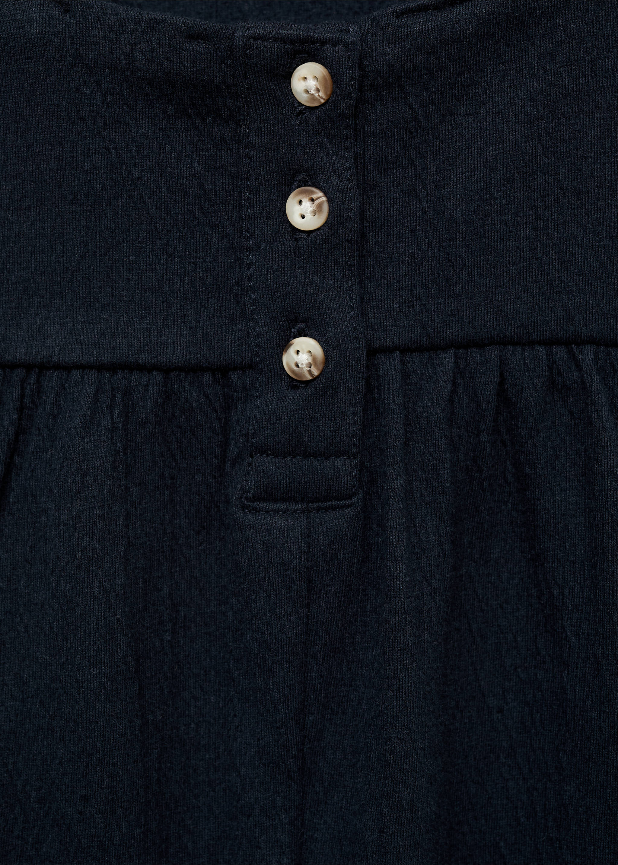 Straight short jumpsuit - Details of the article 0, Dark Navy. Ref: 87067892-00.