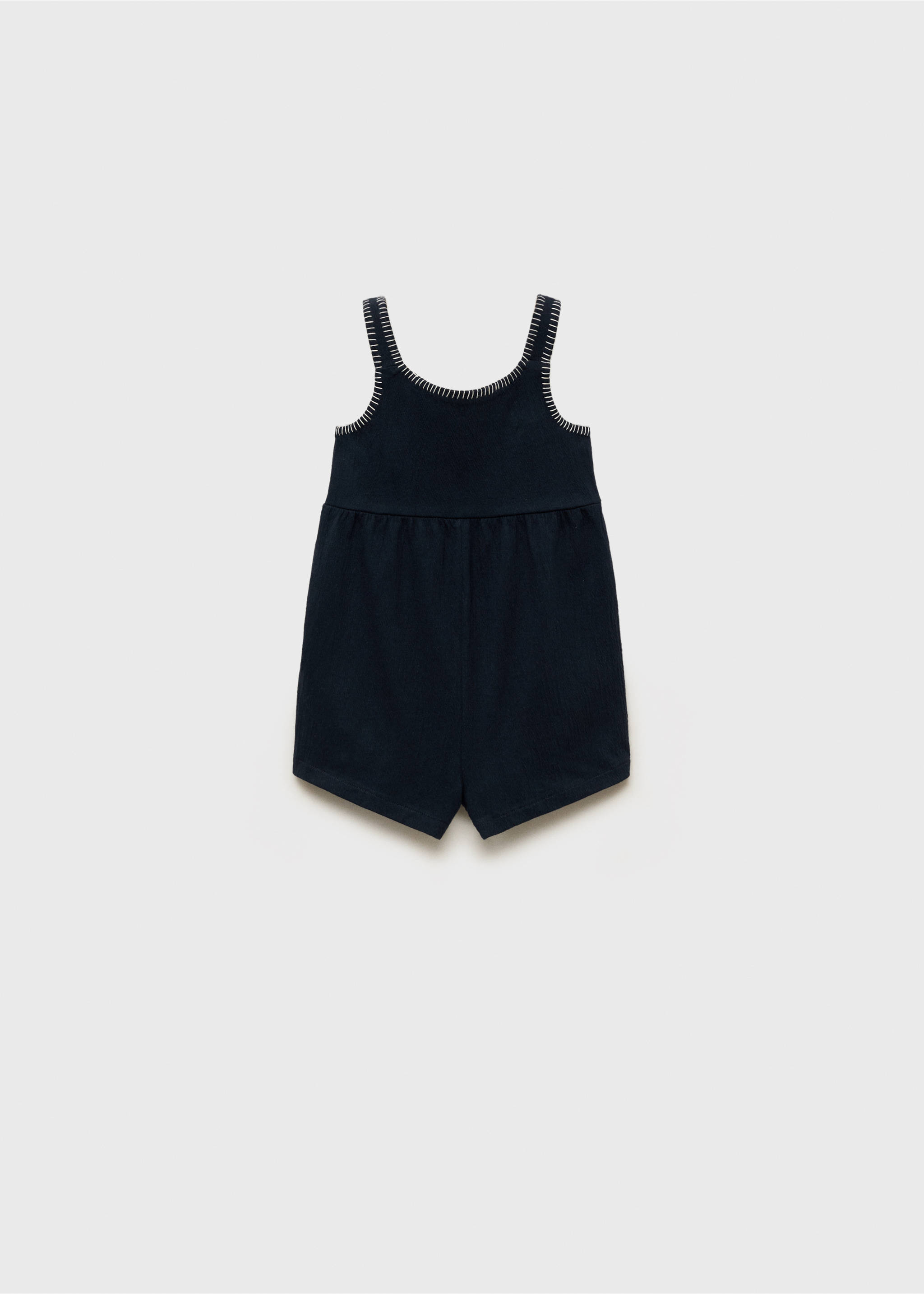 Straight short jumpsuit - Article without model, Dark Navy. Ref: 87067892-00.