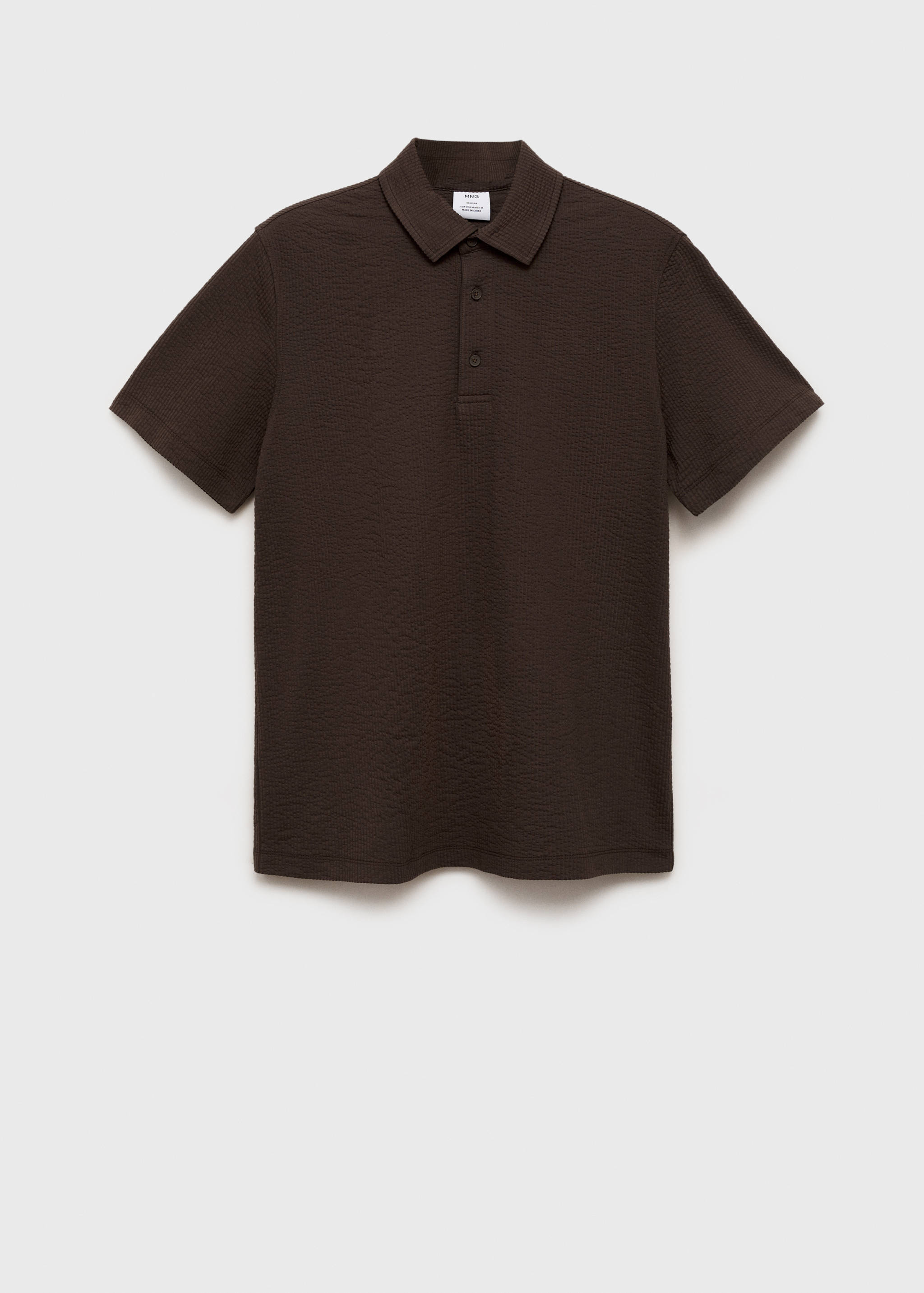 Seersucker cotton polo shirt - Article without model