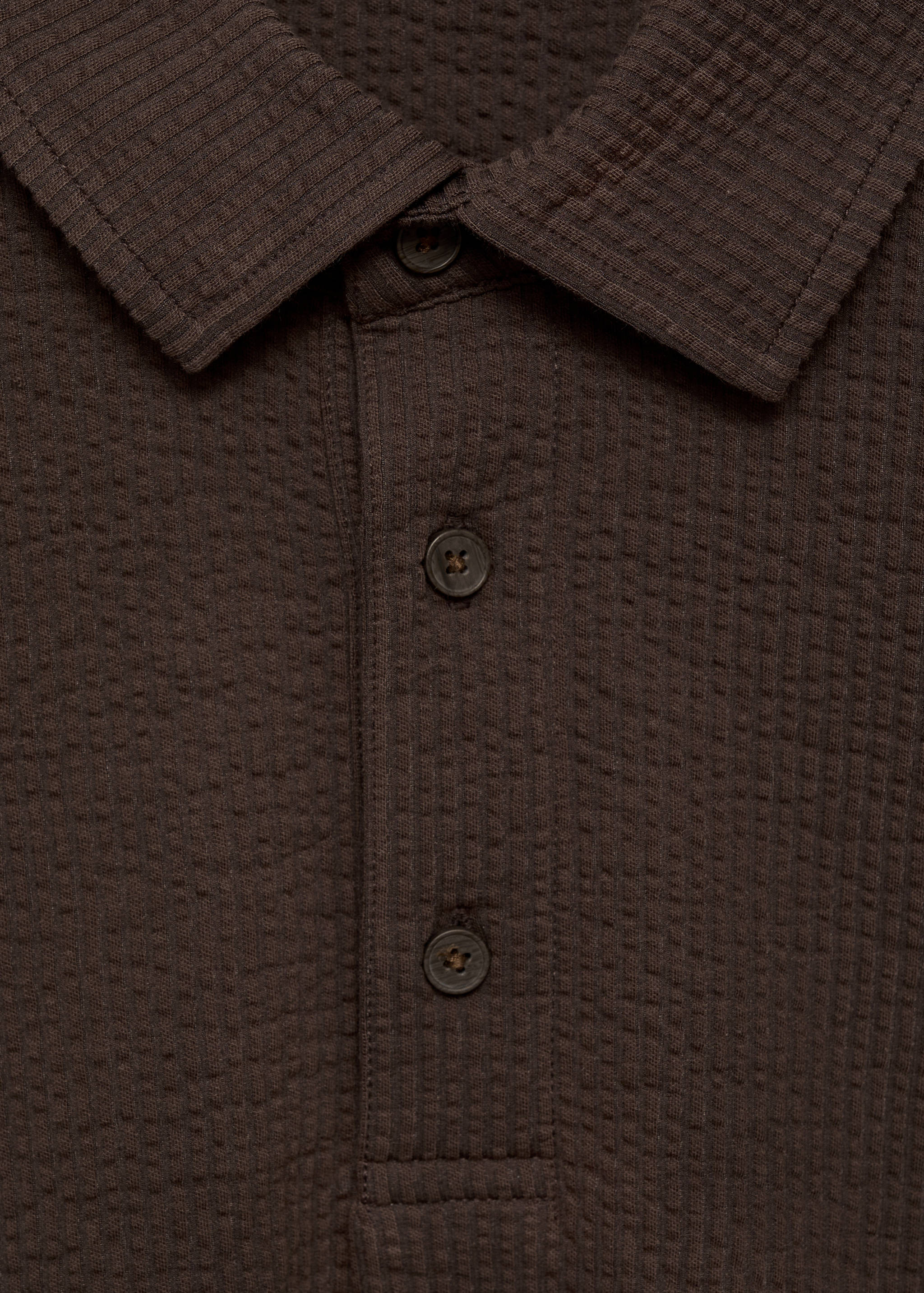 Seersucker cotton polo shirt - Details of the article 8