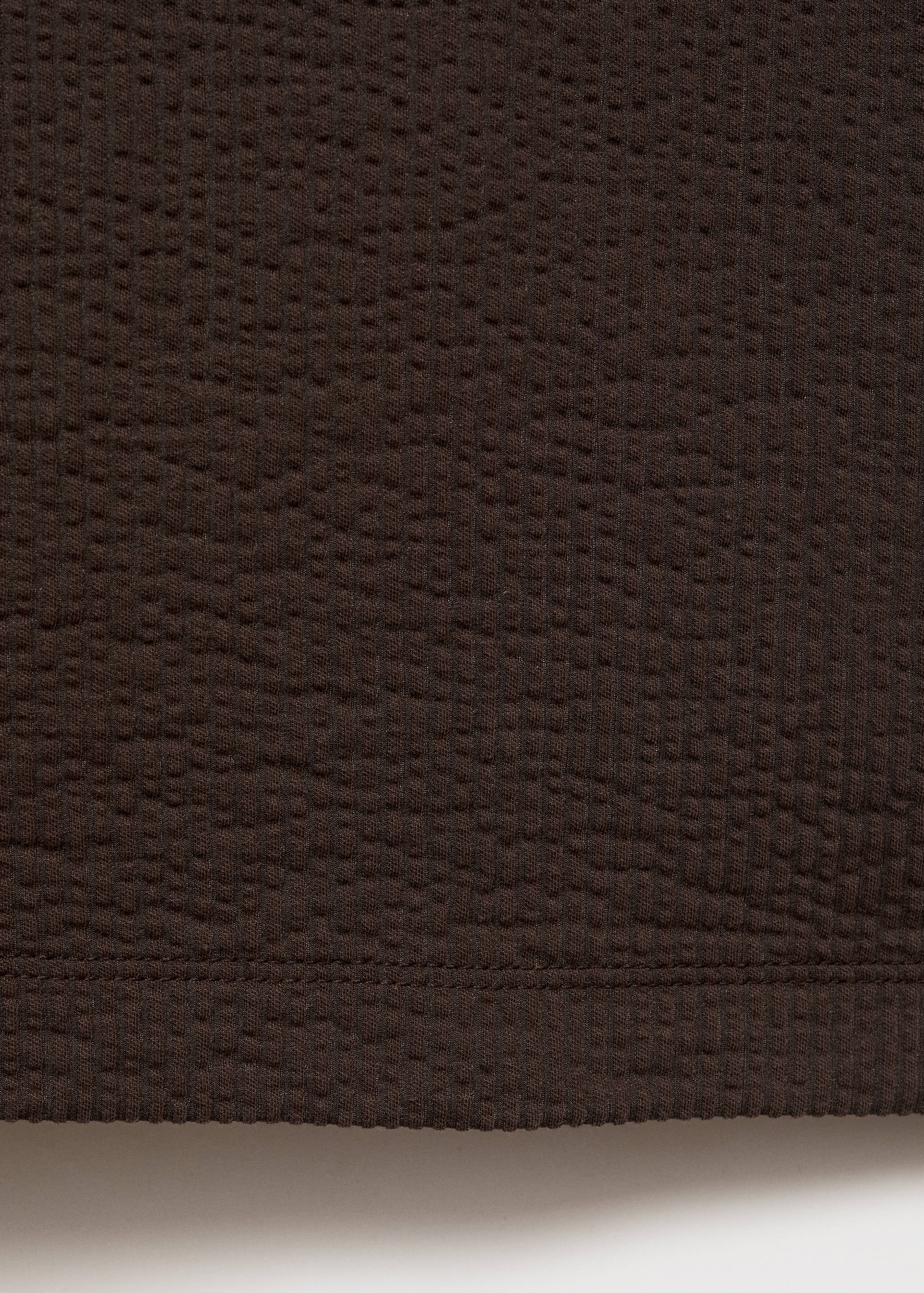 Seersucker cotton polo shirt - Details of the article 0