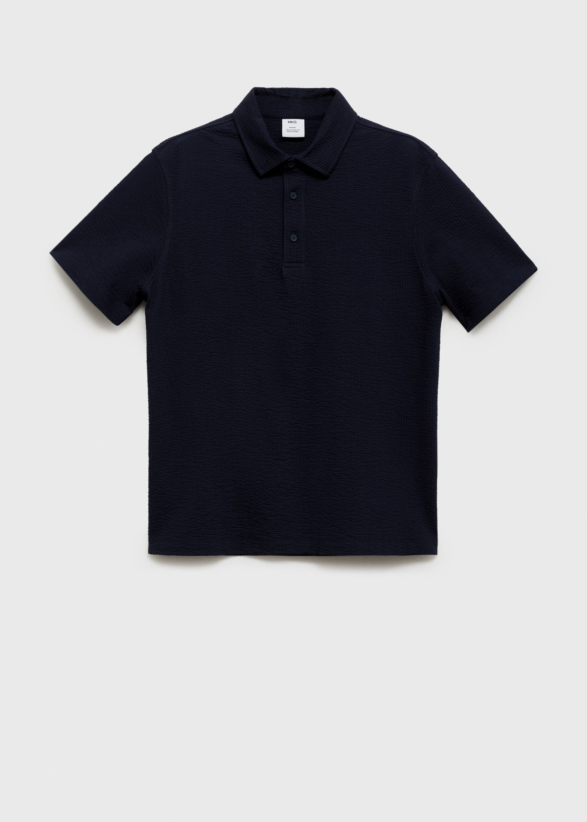 Seersucker katoenen poloshirt - Artikel zonder model