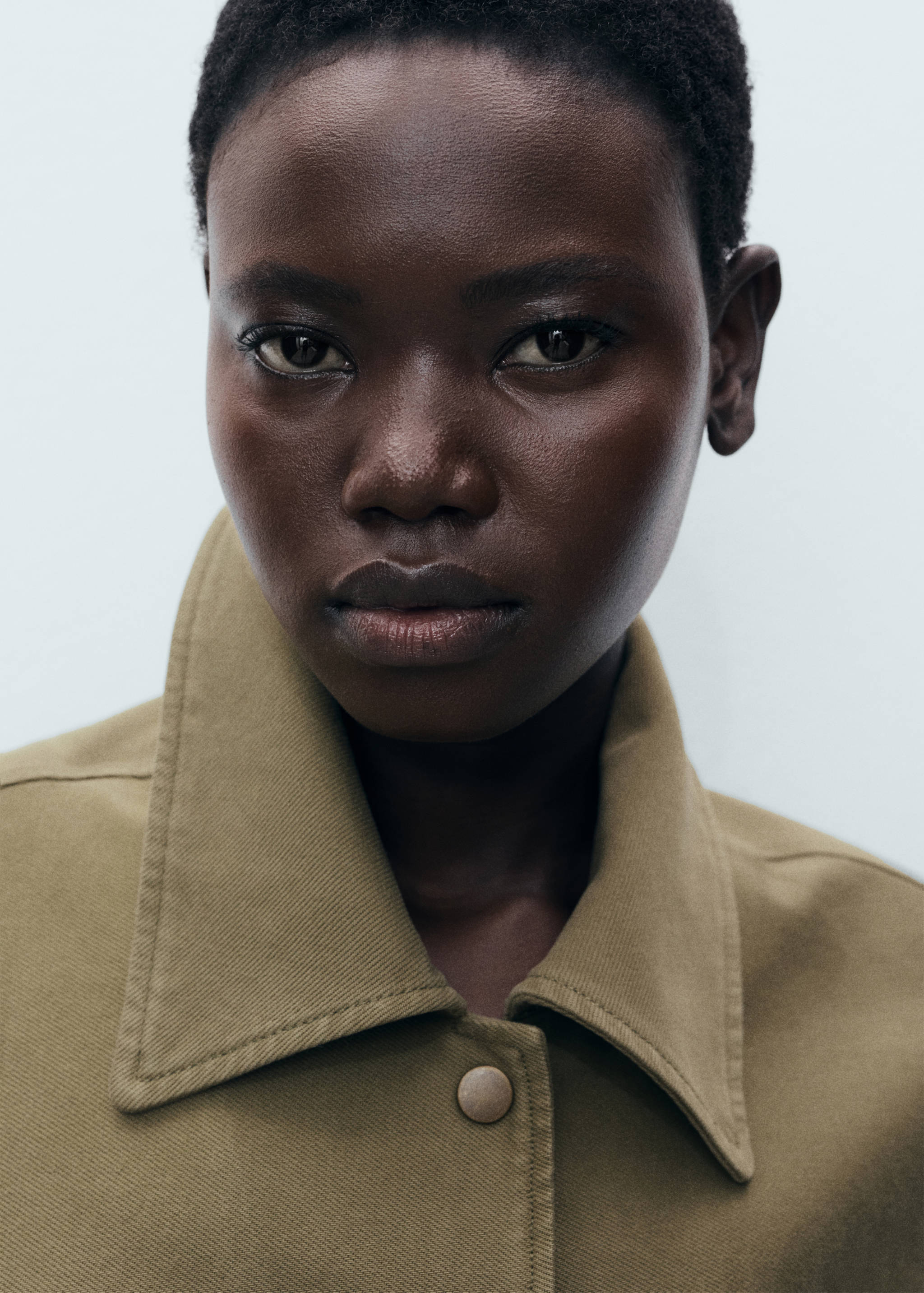 Cotton overshirt with lace detail - Details of the article 1