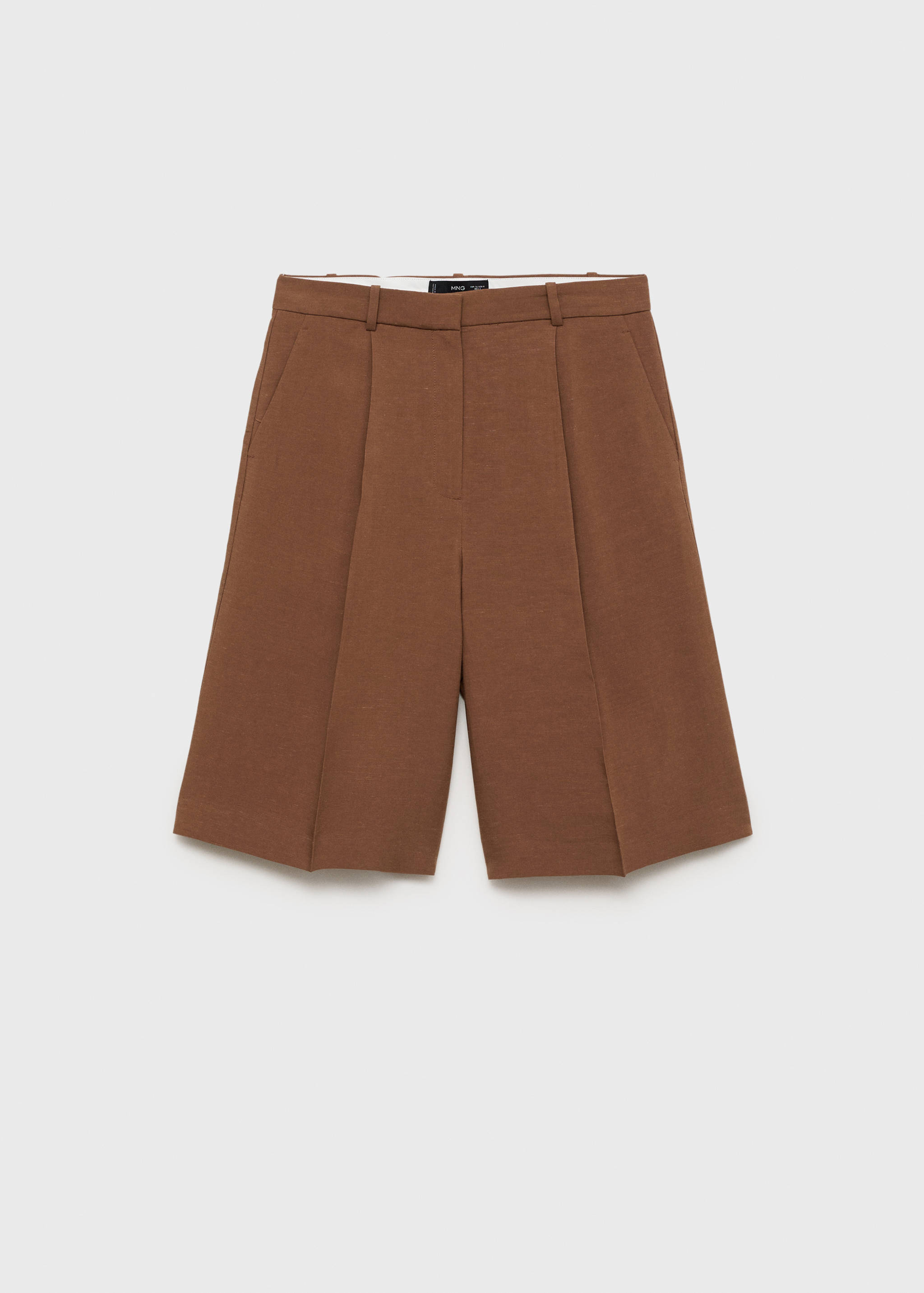 Calções de fato com mistura de linho - Artigo sem modelo