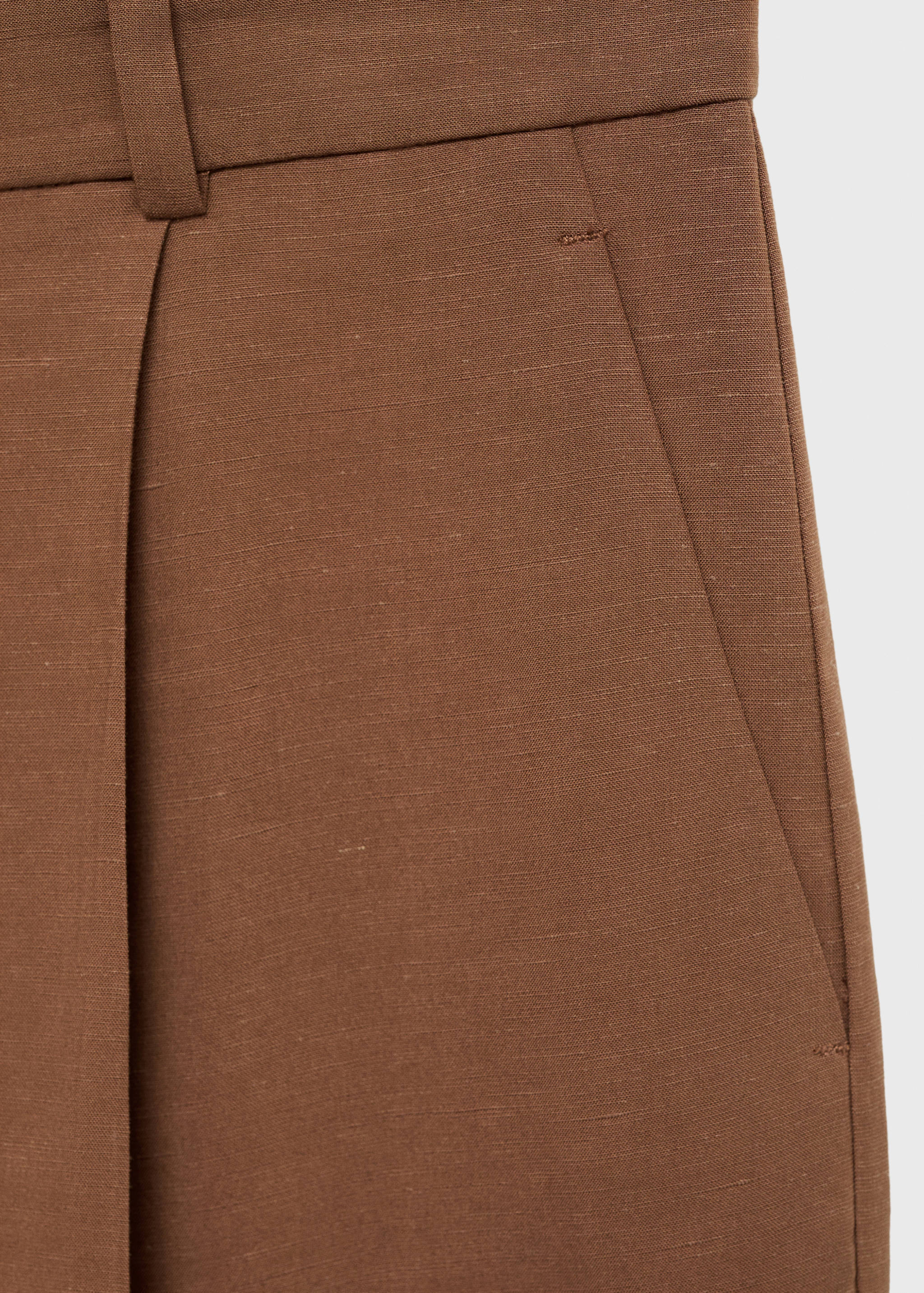 Calções de fato com mistura de linho - Pormenor do artigo 8