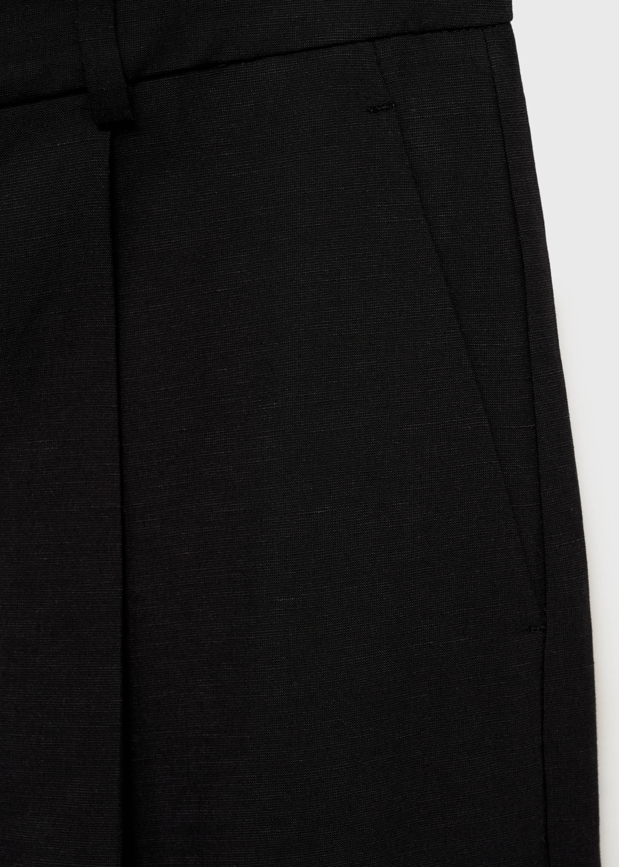 Calções de fato com mistura de linho - Pormenor do artigo 0