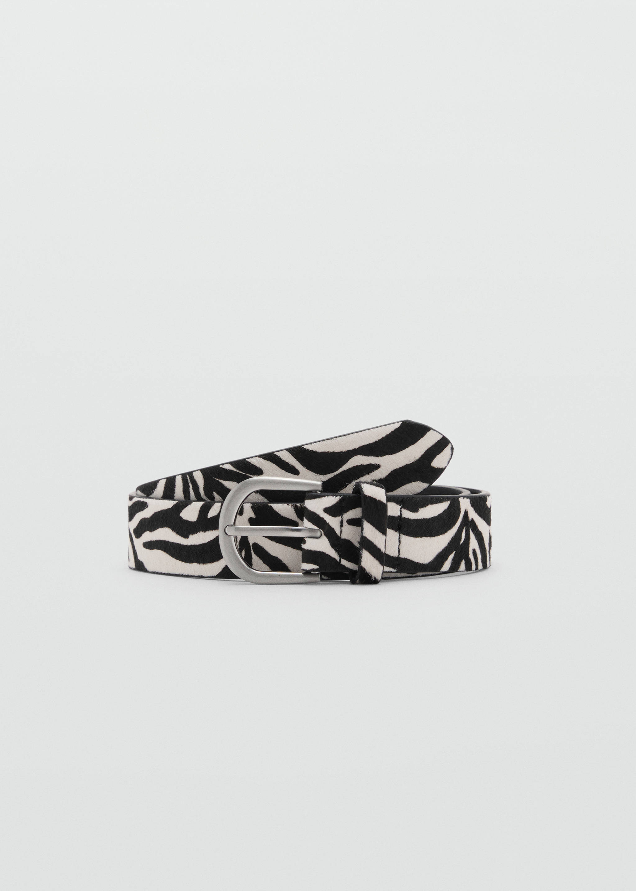 Zebra-print fur belt - Article without model