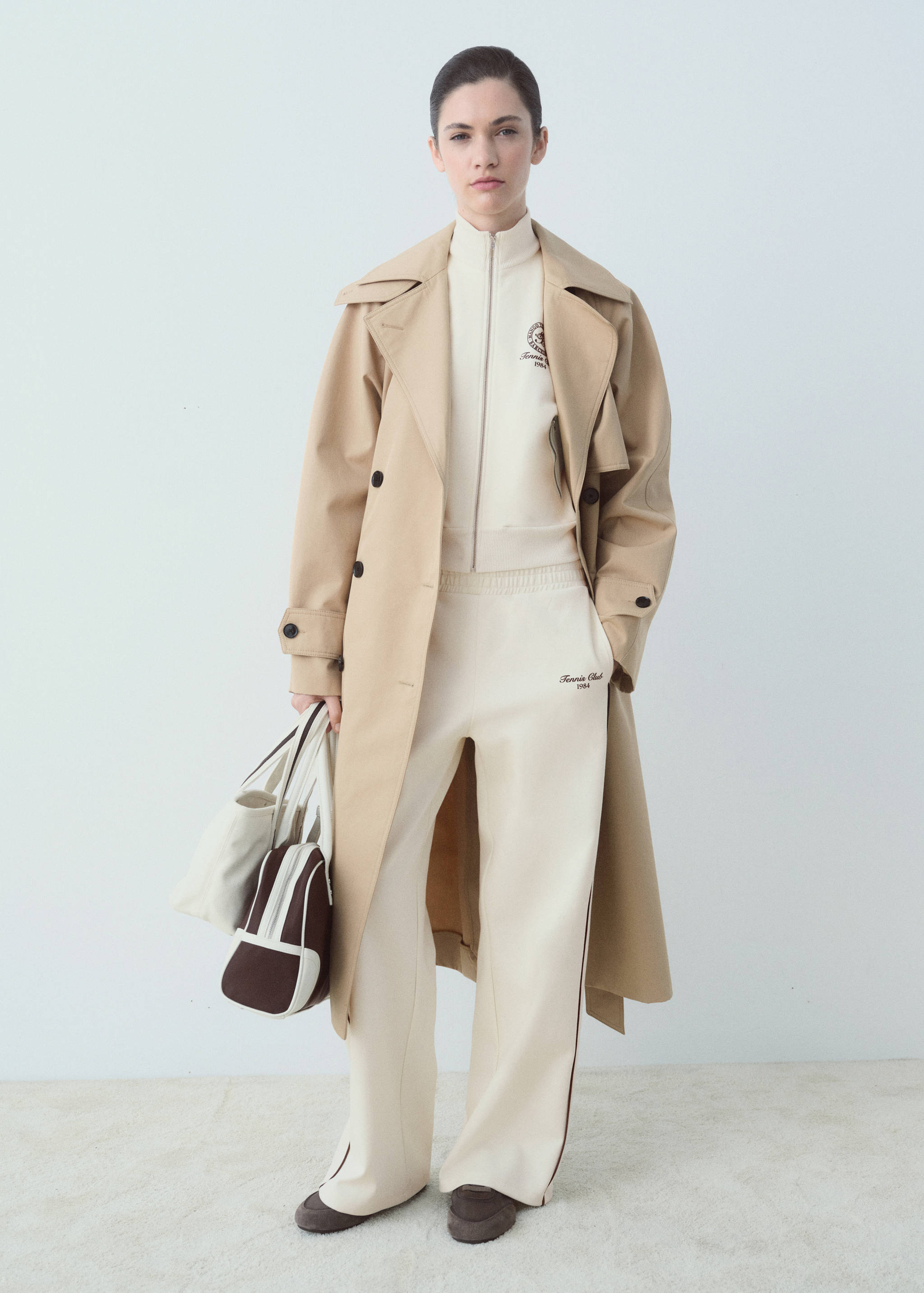 Veste coton rayure contraste - Plan général