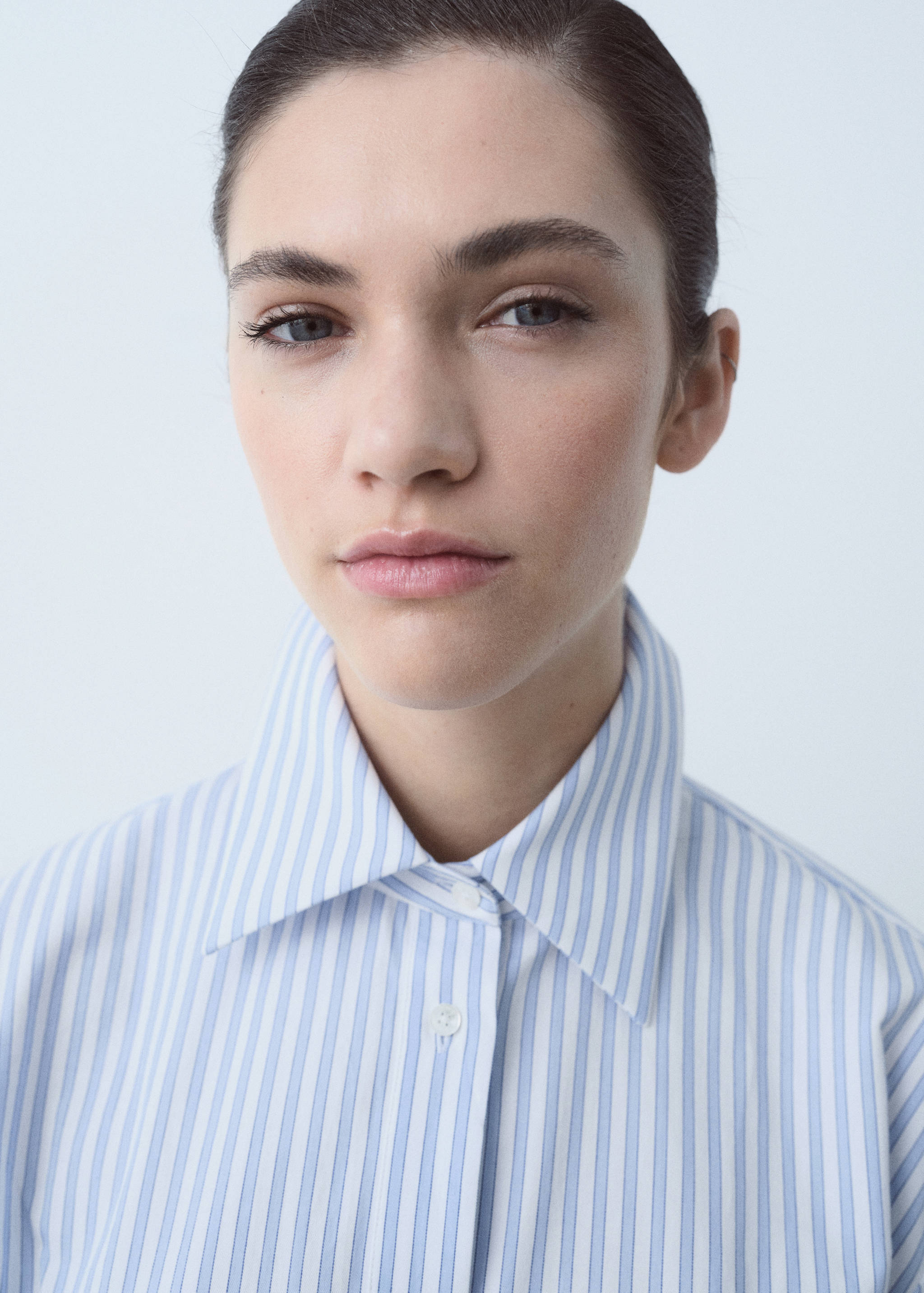 Chemise popeline rayures avec message brodé - Détail de l'article 1