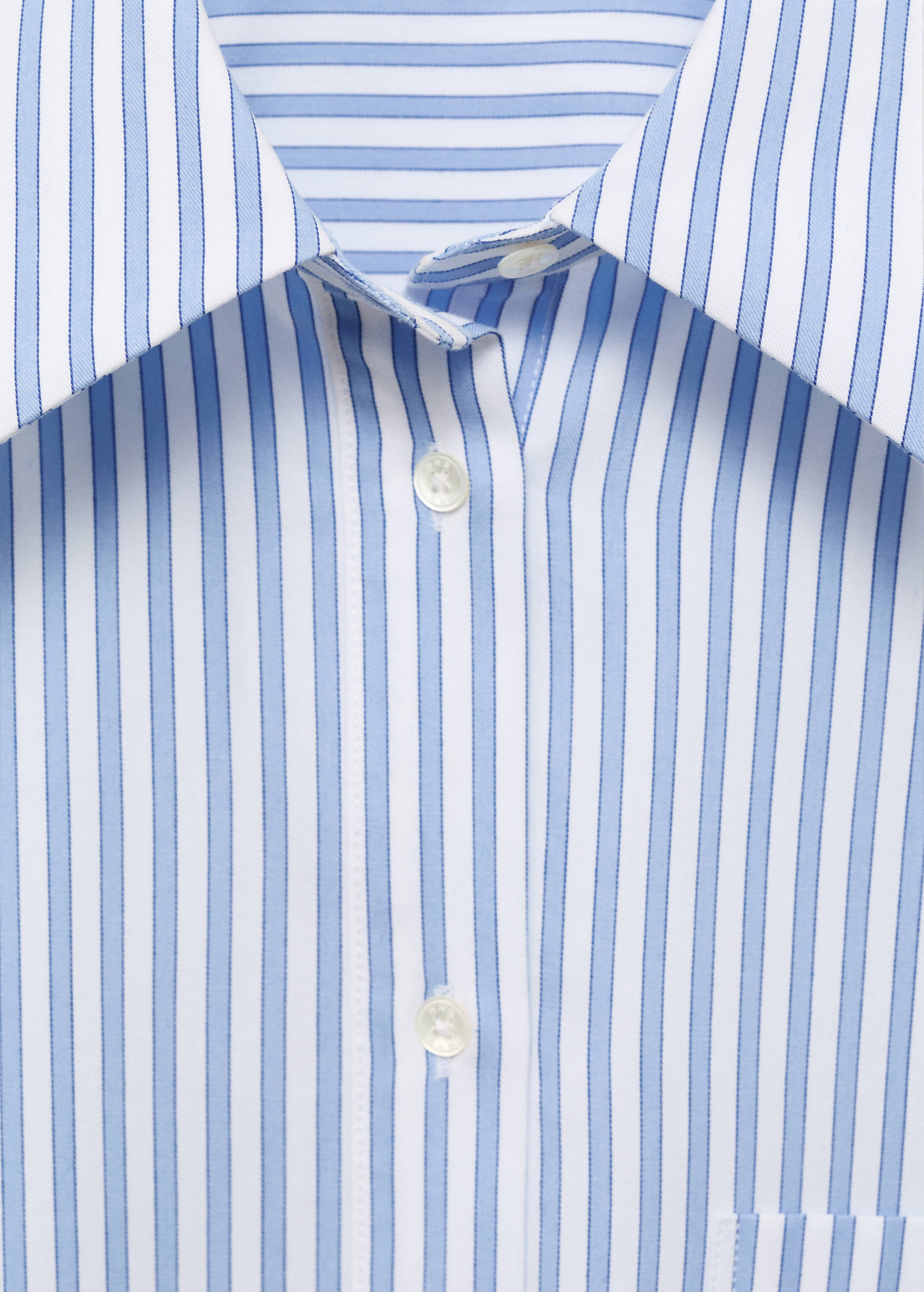 Chemise popeline rayures avec message brodé - Détail de l'article 8