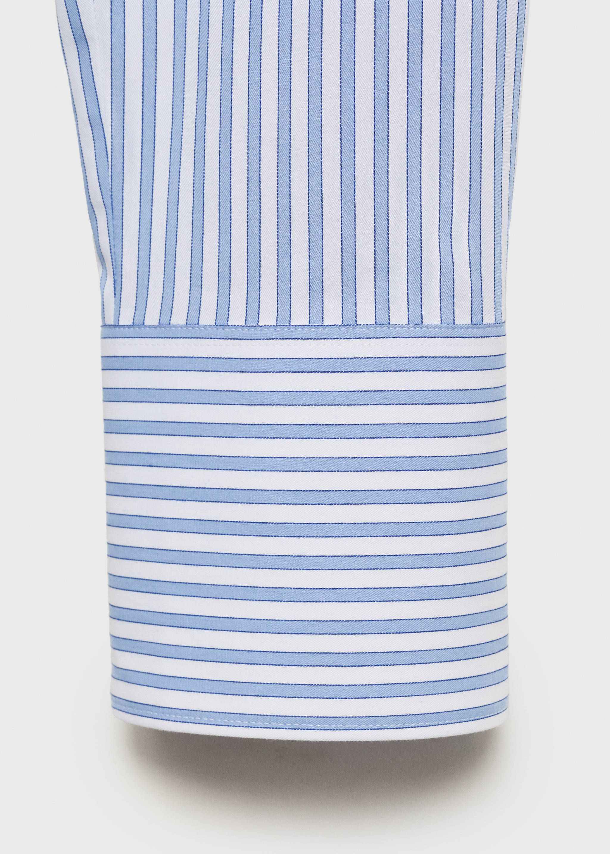 Chemise popeline rayures avec message brodé - Détail de l'article 0