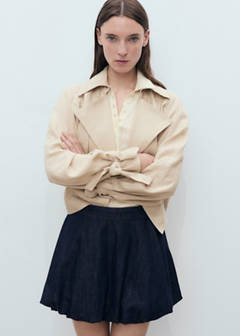 Balloon denim skirt — Open Blue 1