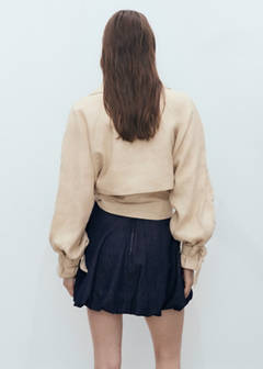 Balloon denim skirt — Open Blue 3