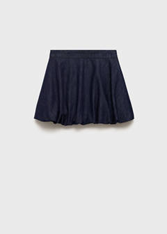 Balloon denim skirt — Open Blue 5