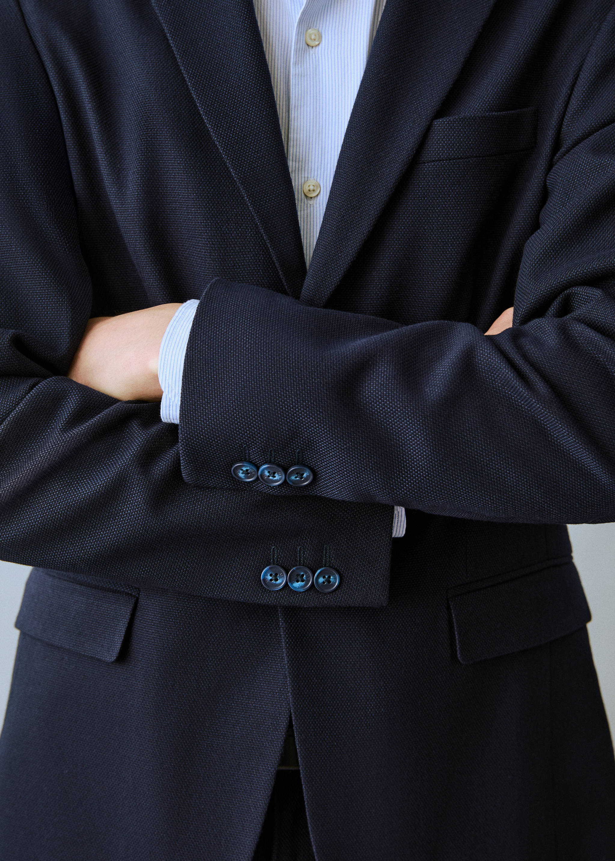 Americana slim fit piqué - Detalle del artículo 6