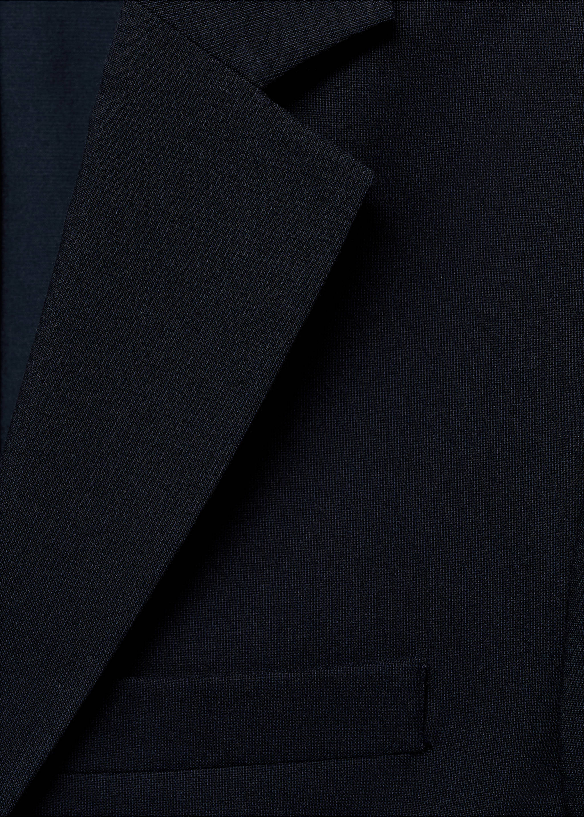 Americana slim fit piqué - Detalle del artículo 0, Azul marino. Ref: 87068259-00.