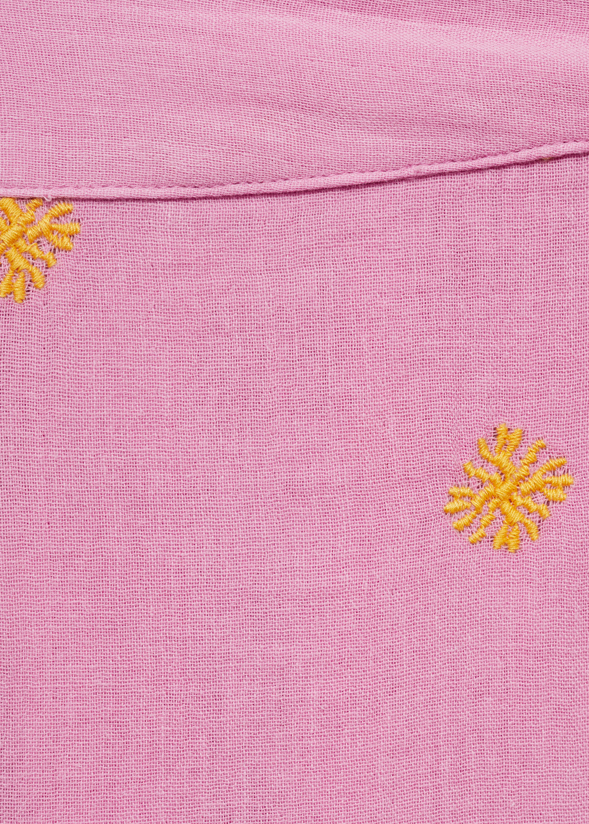 Calças culotte bordadas - Pormenor do artigo 8