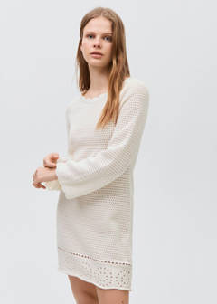 Vestido punto calado — Off White 2