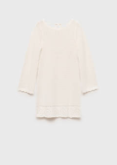 Vestido punto calado — Off White 4
