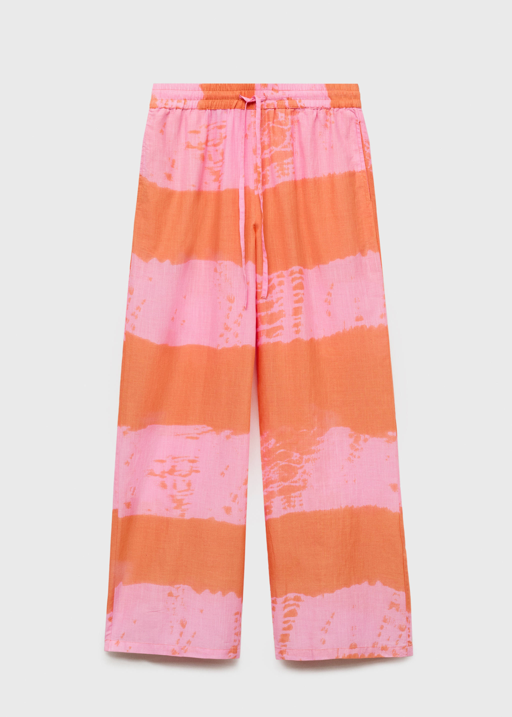 Printed straight trousers - Article without model