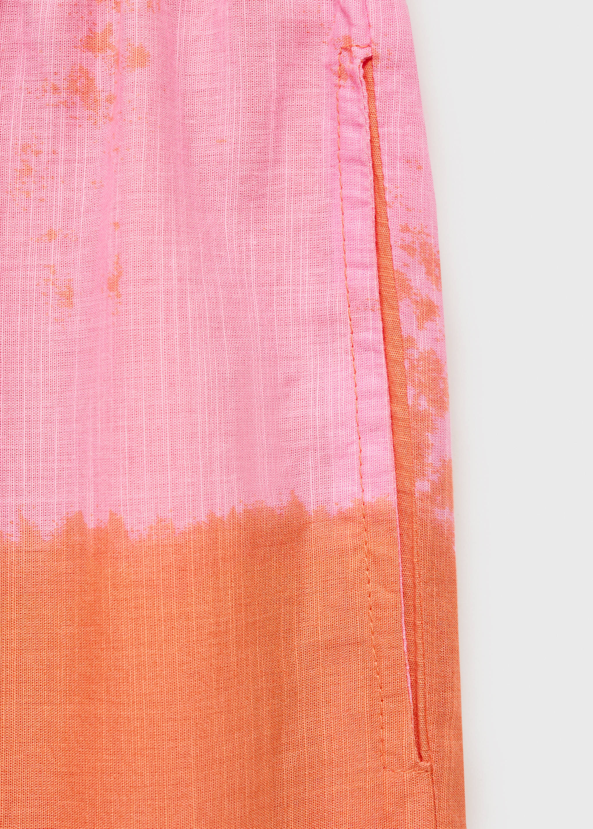 Printed straight trousers - Details of the article 0