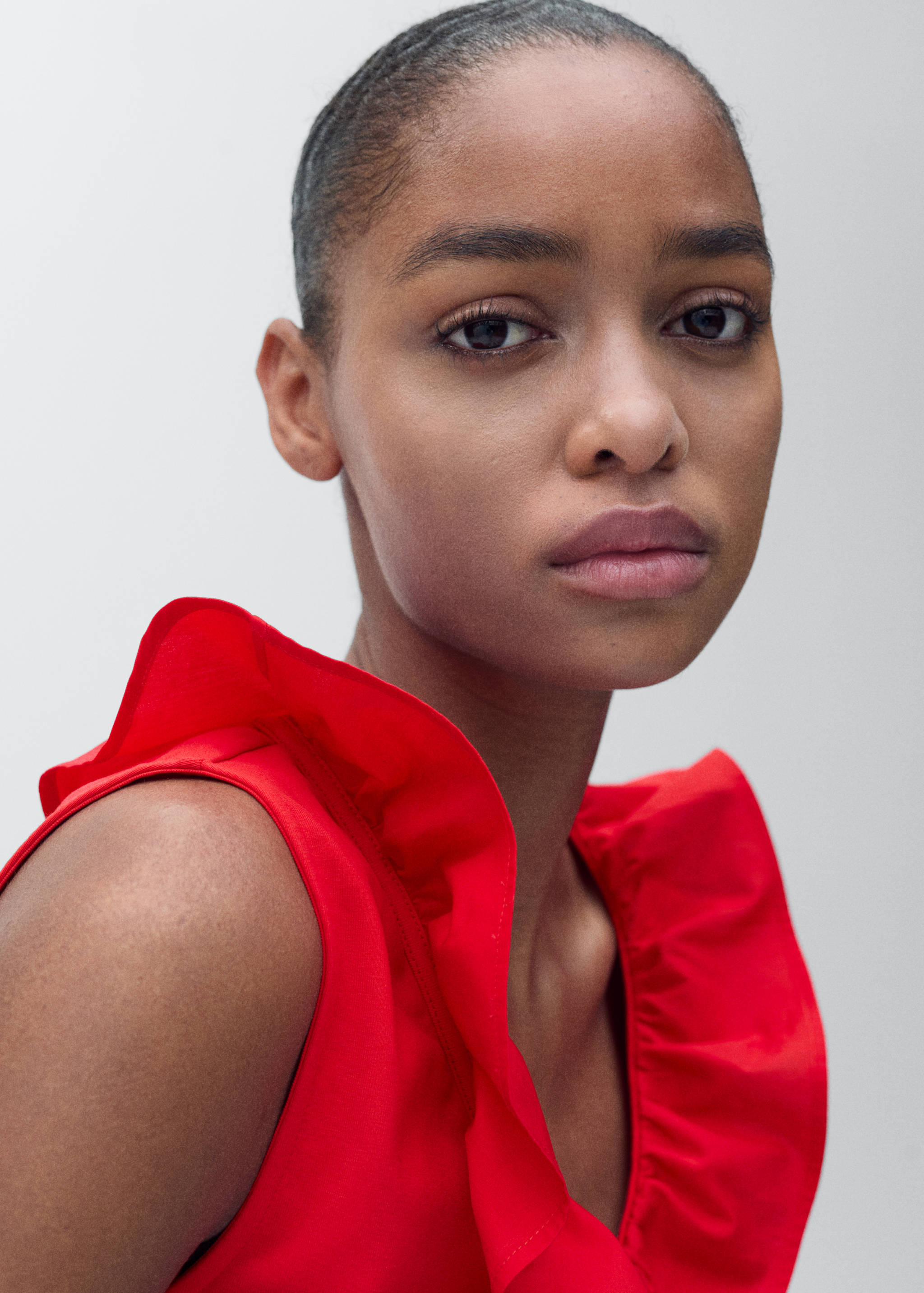 Cotton top with ruffles - Details of the article 1