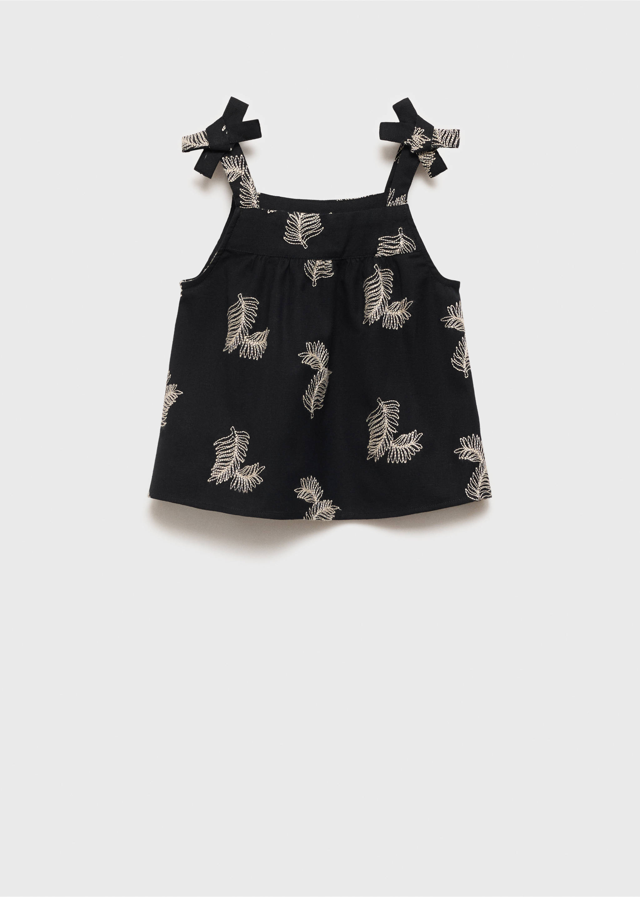 Blusa detalles bordados - Artículo sin modelo, Negro. Ref: 87068269-00.