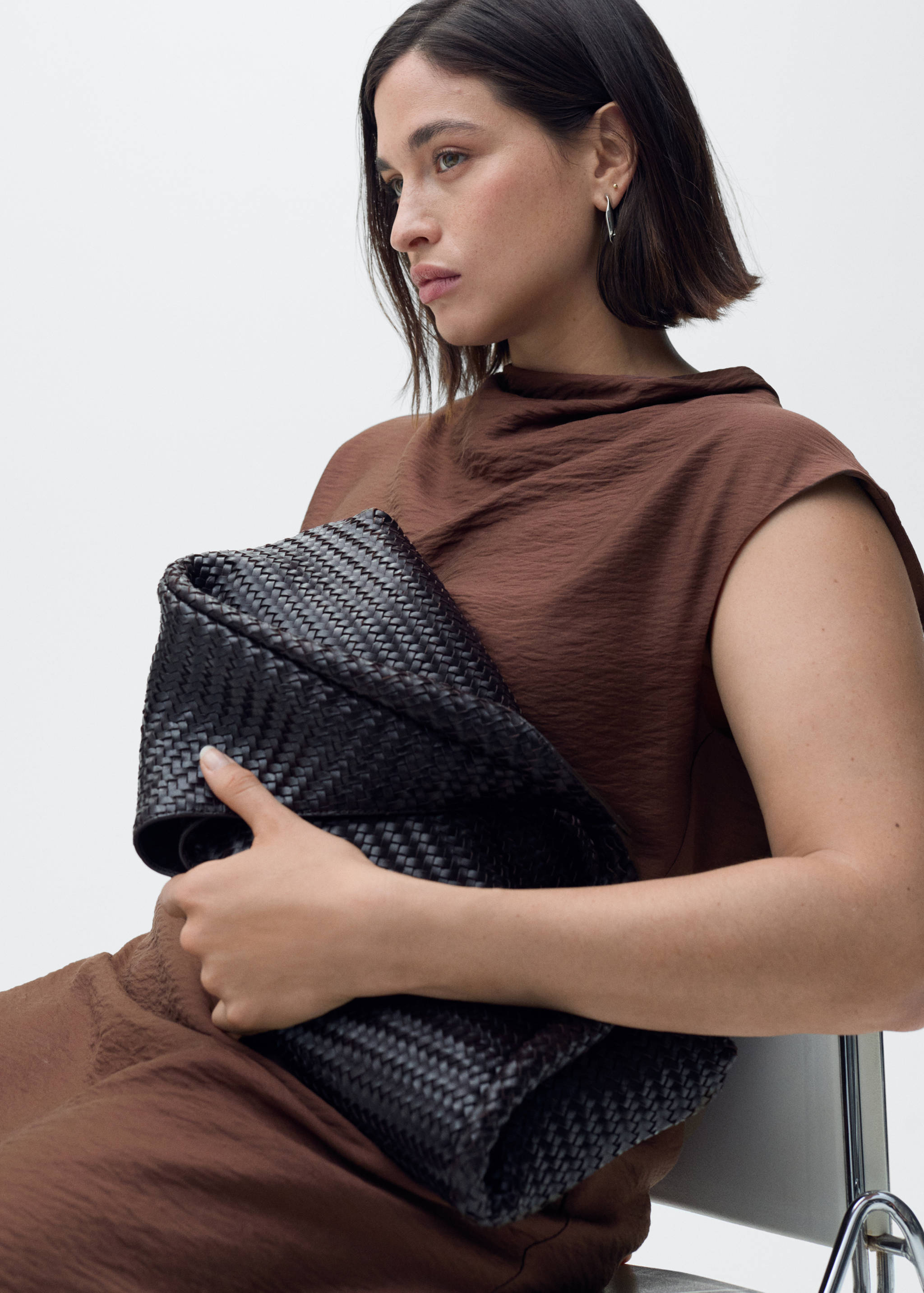 Robe texturée drapée - Détail de l'article 5