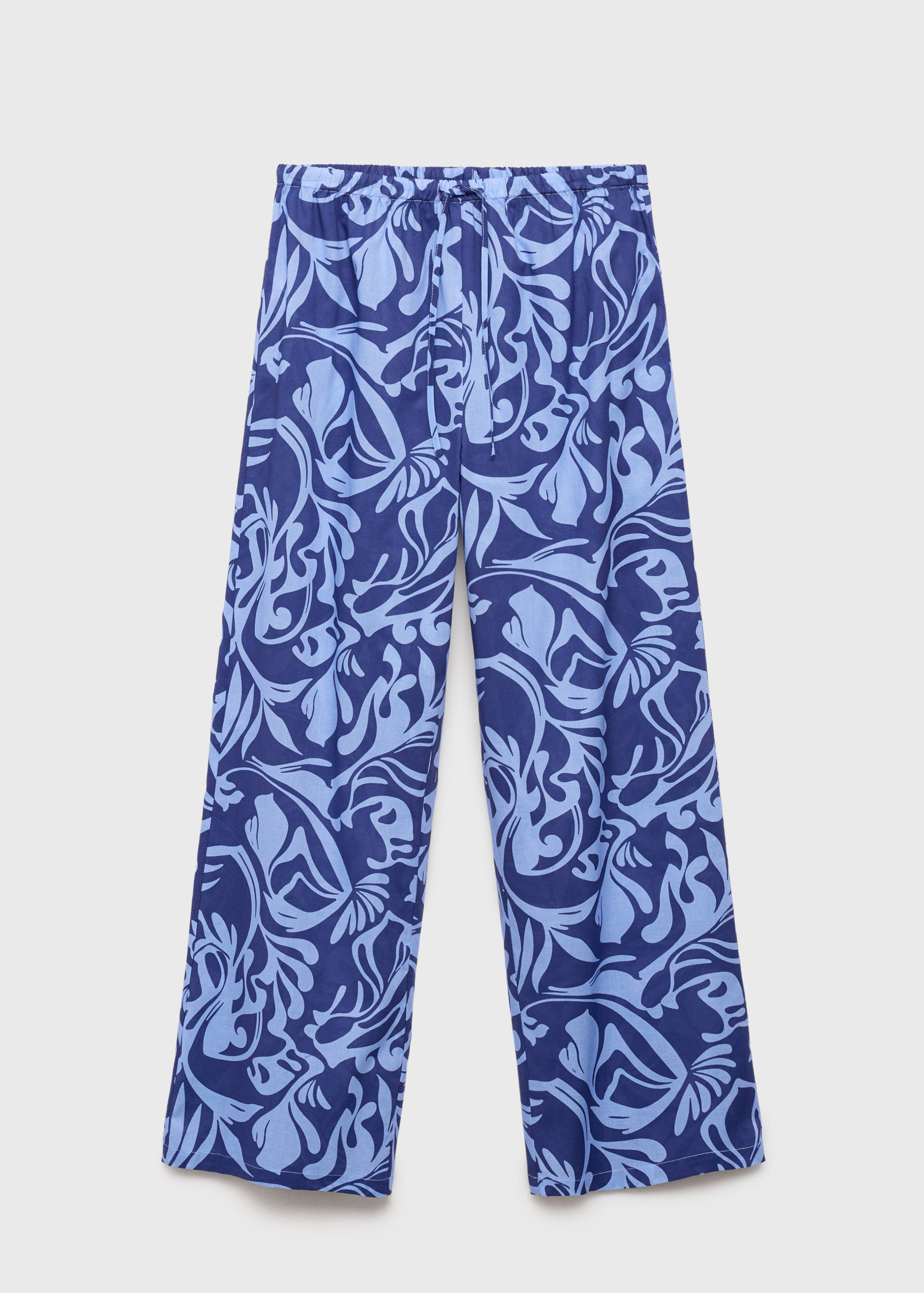 Cotton two-tone printed pants - Article without model