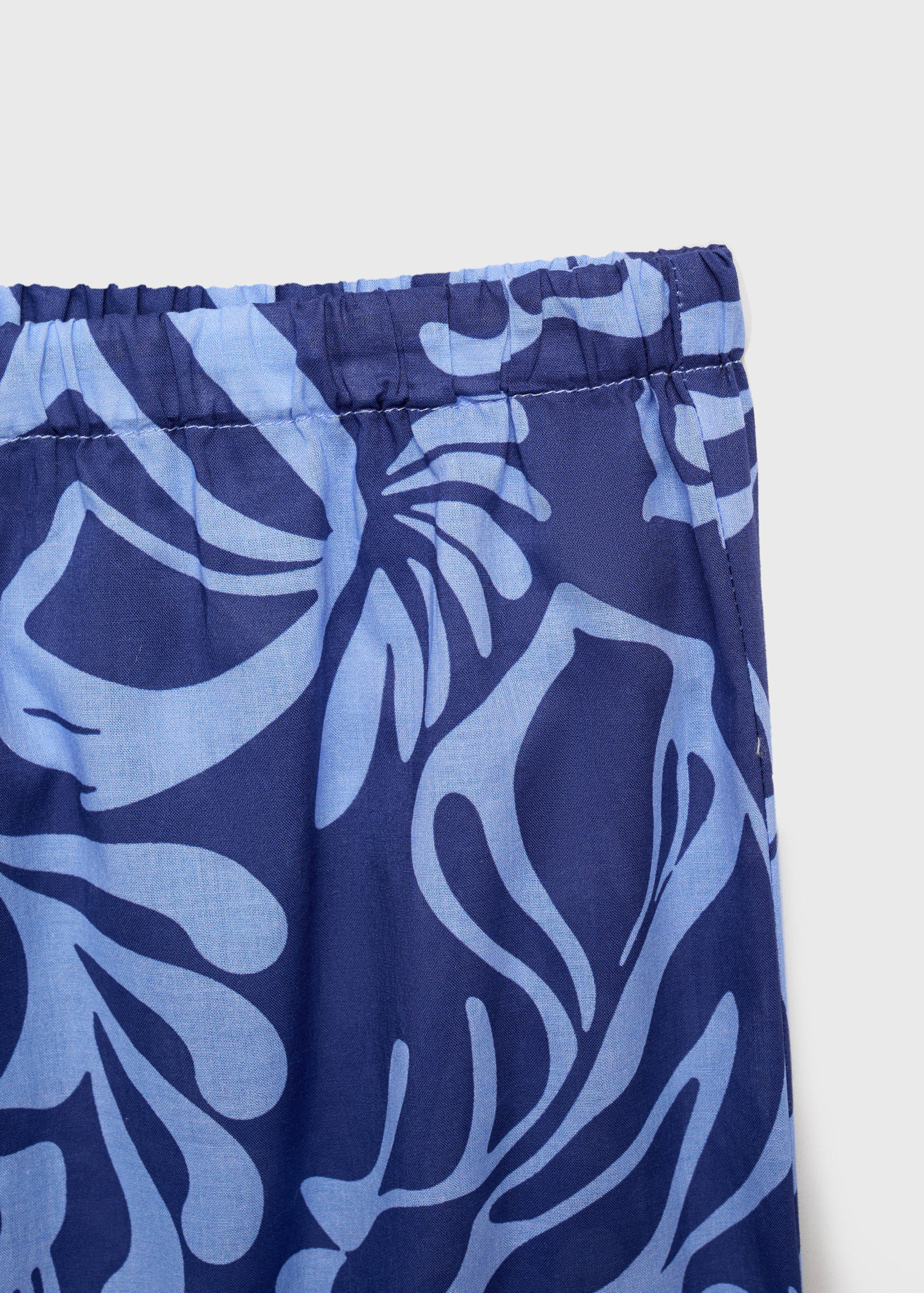 Cotton two-tone printed pants - Details of the article 8