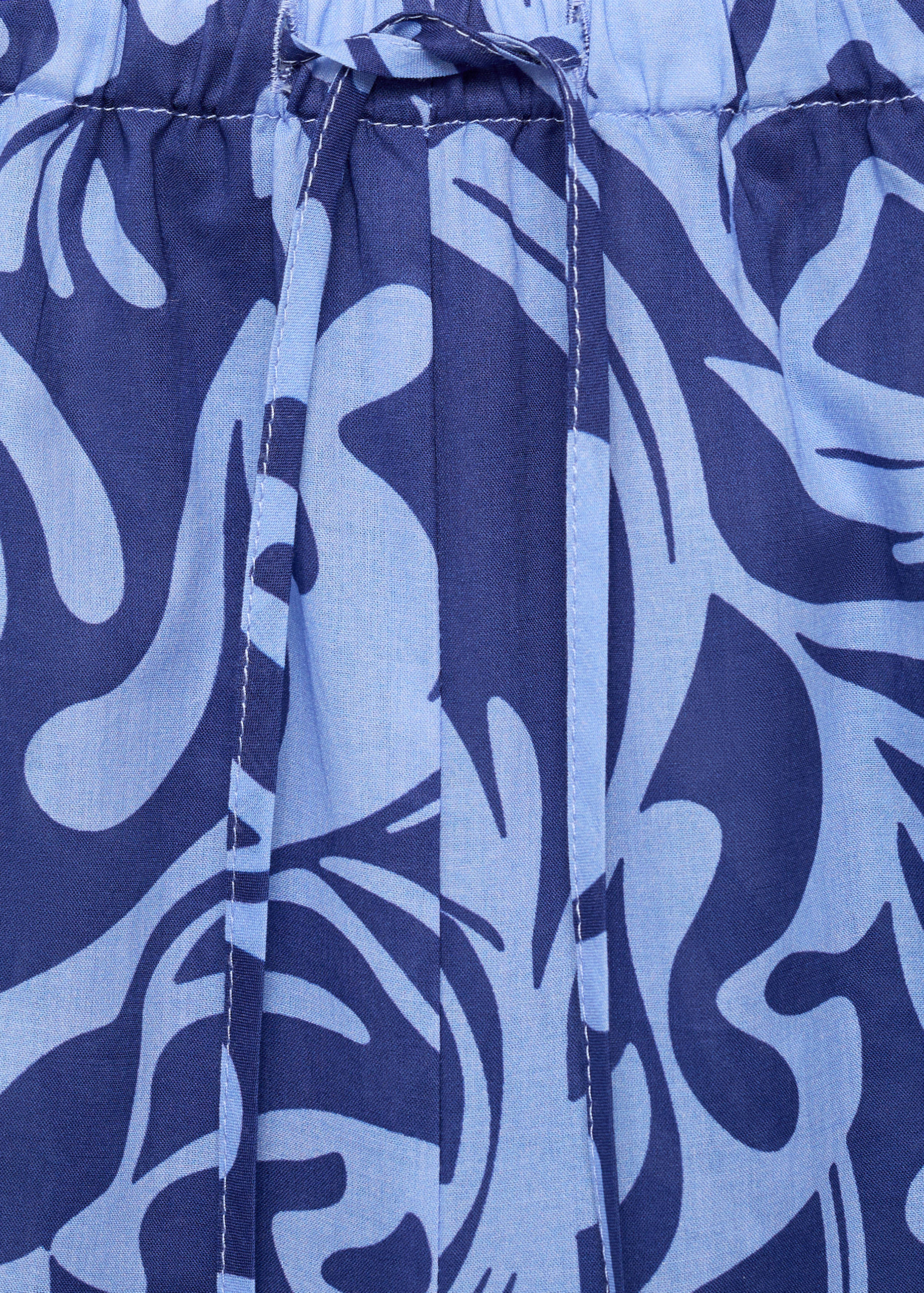 Cotton two-tone printed pants - Details of the article 0