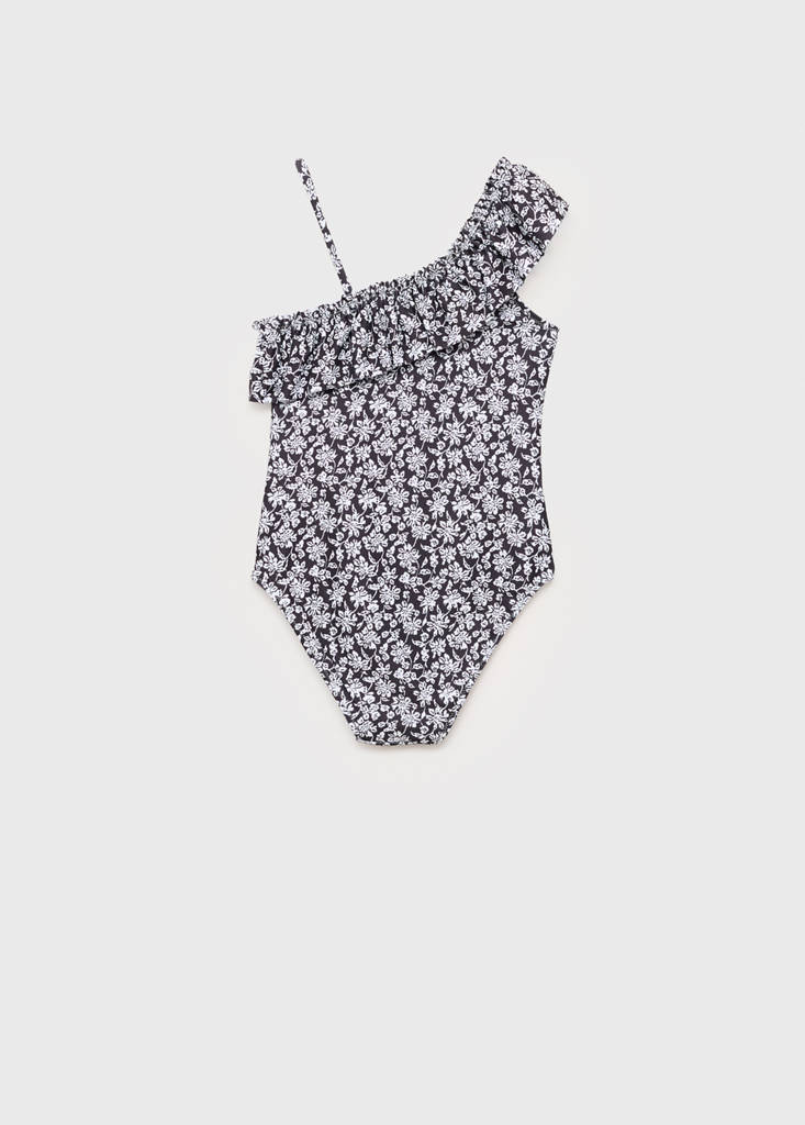 Floral print swimsuit — Black