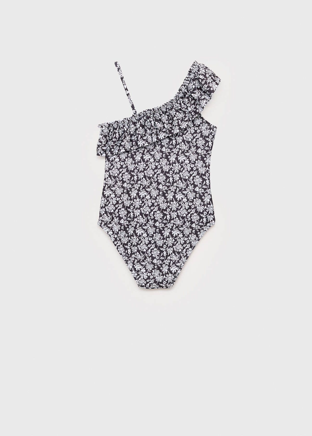 Floral print swimsuit — Black