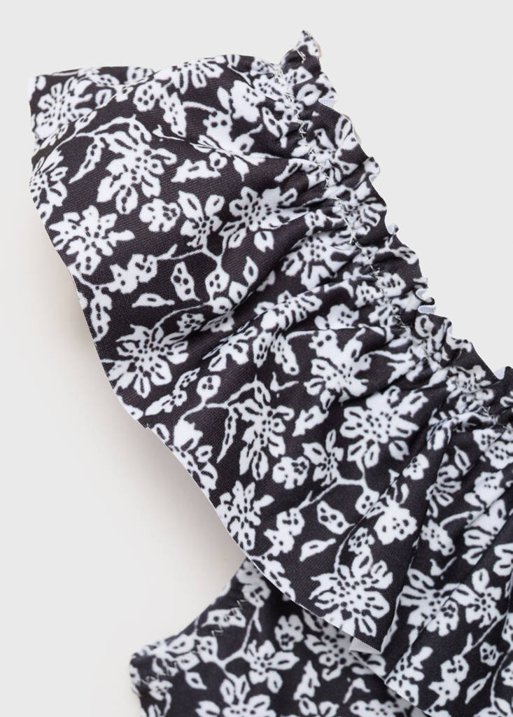 Floral print swimsuit — Black