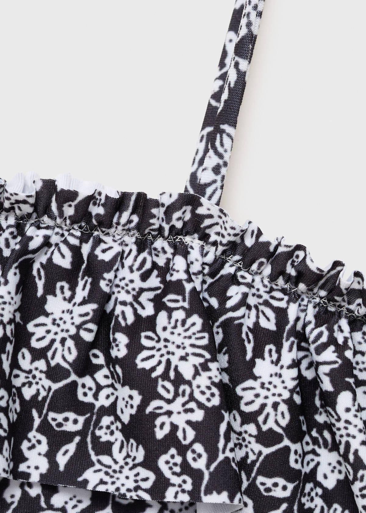 Floral print swimsuit — Black