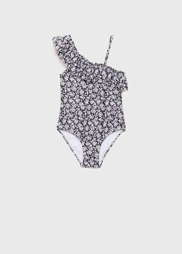 Floral print swimsuit — Black