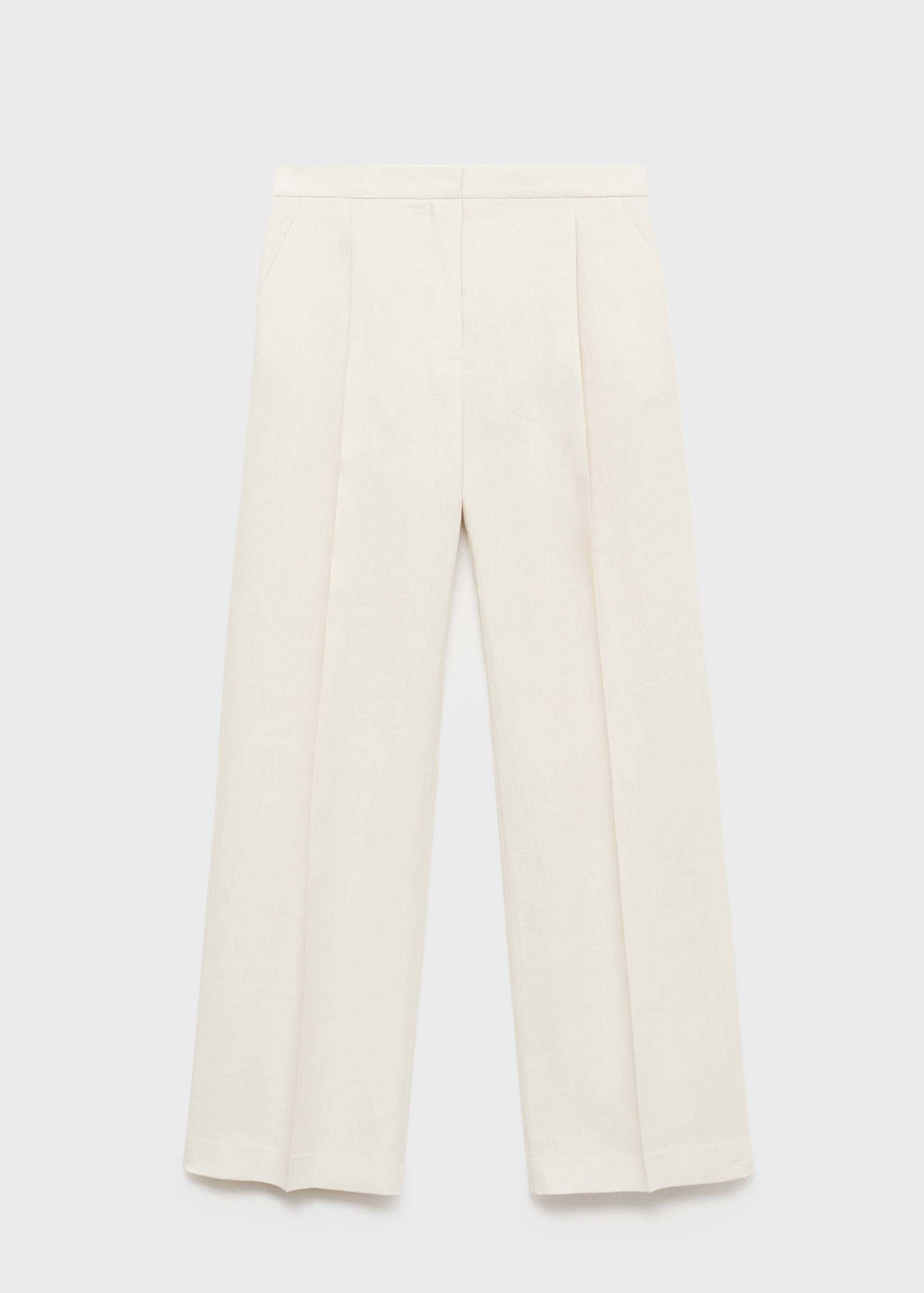 Pantalon droit lin à pinces - Article sans modèle