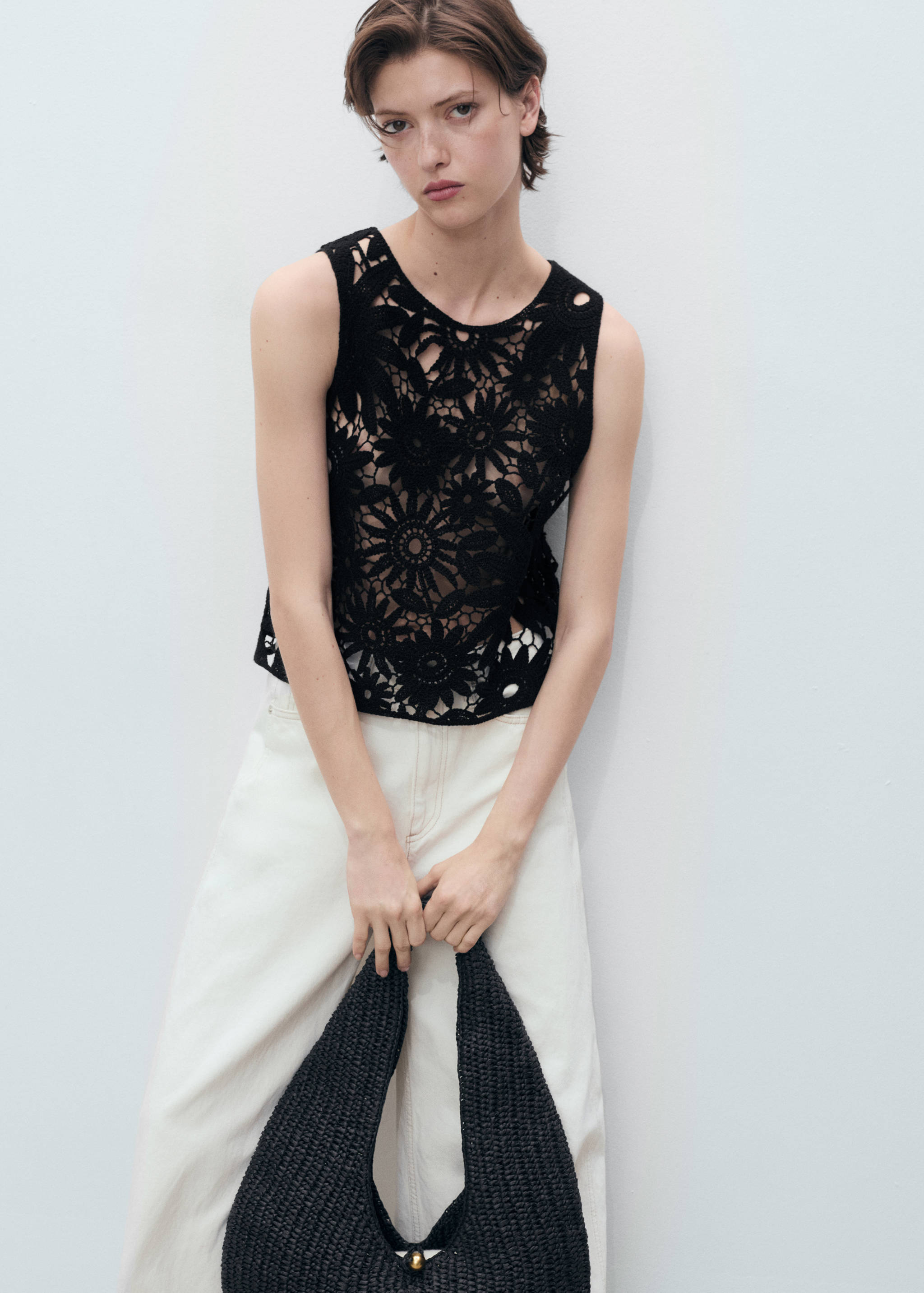 Crochet knitted top - Medium plane