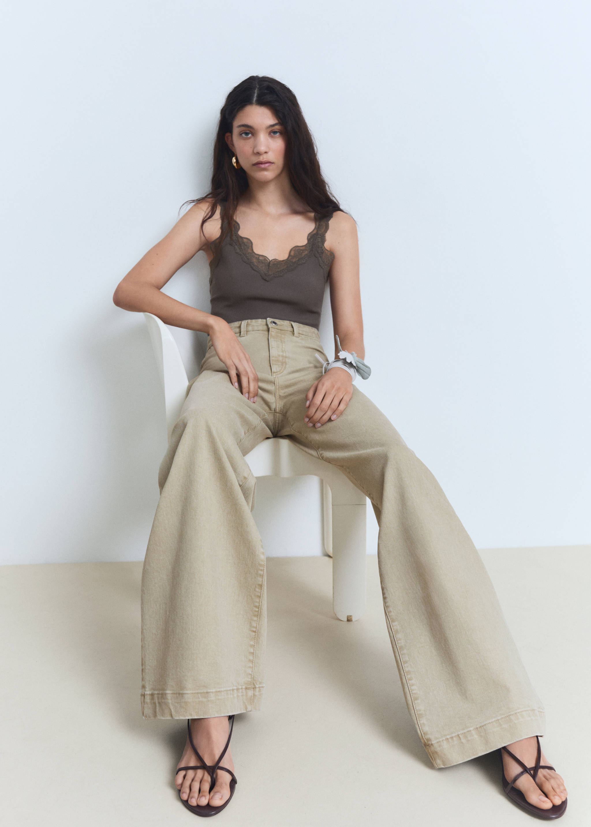 Wideleg full-length jeans med hög midja - Detaljer om artikeln 2