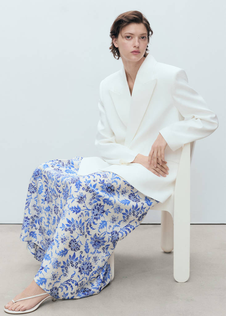 Long floral flared skirt thumbnail 5