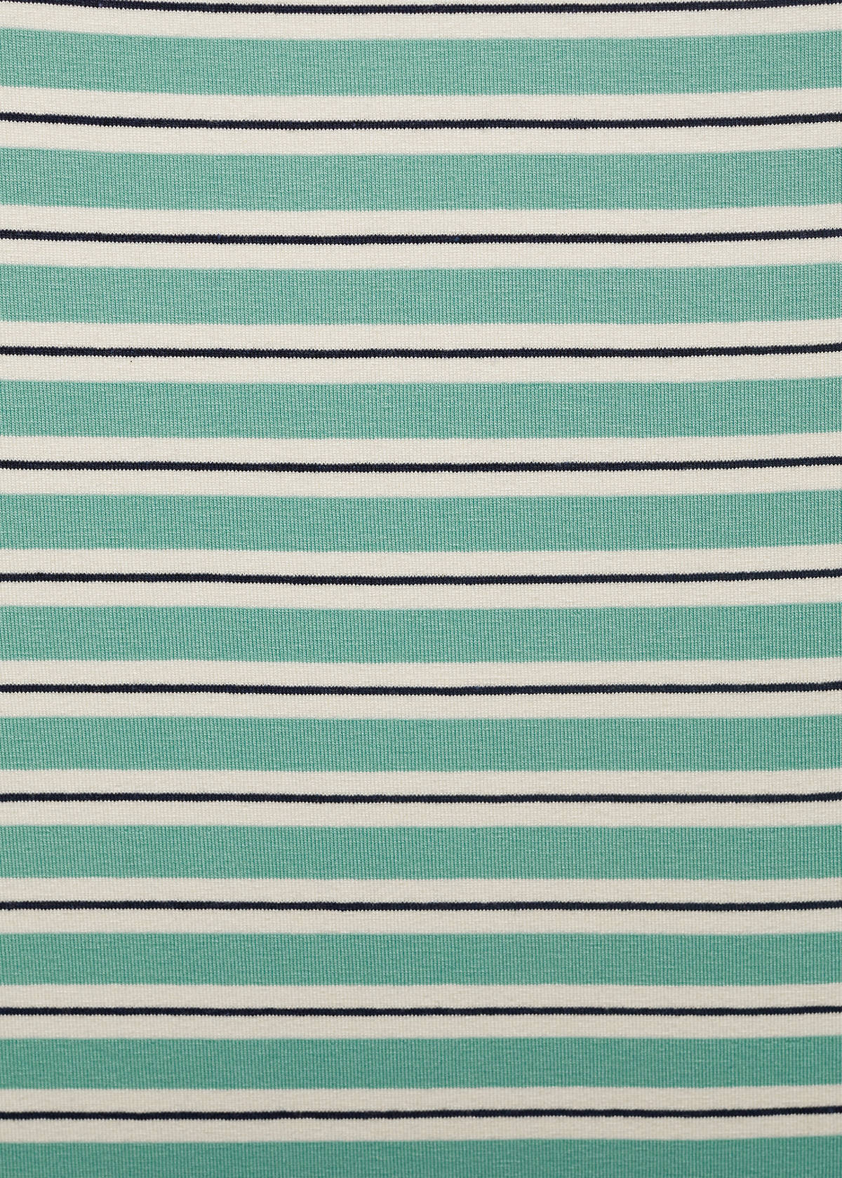 Striped boat-neck top — Green
