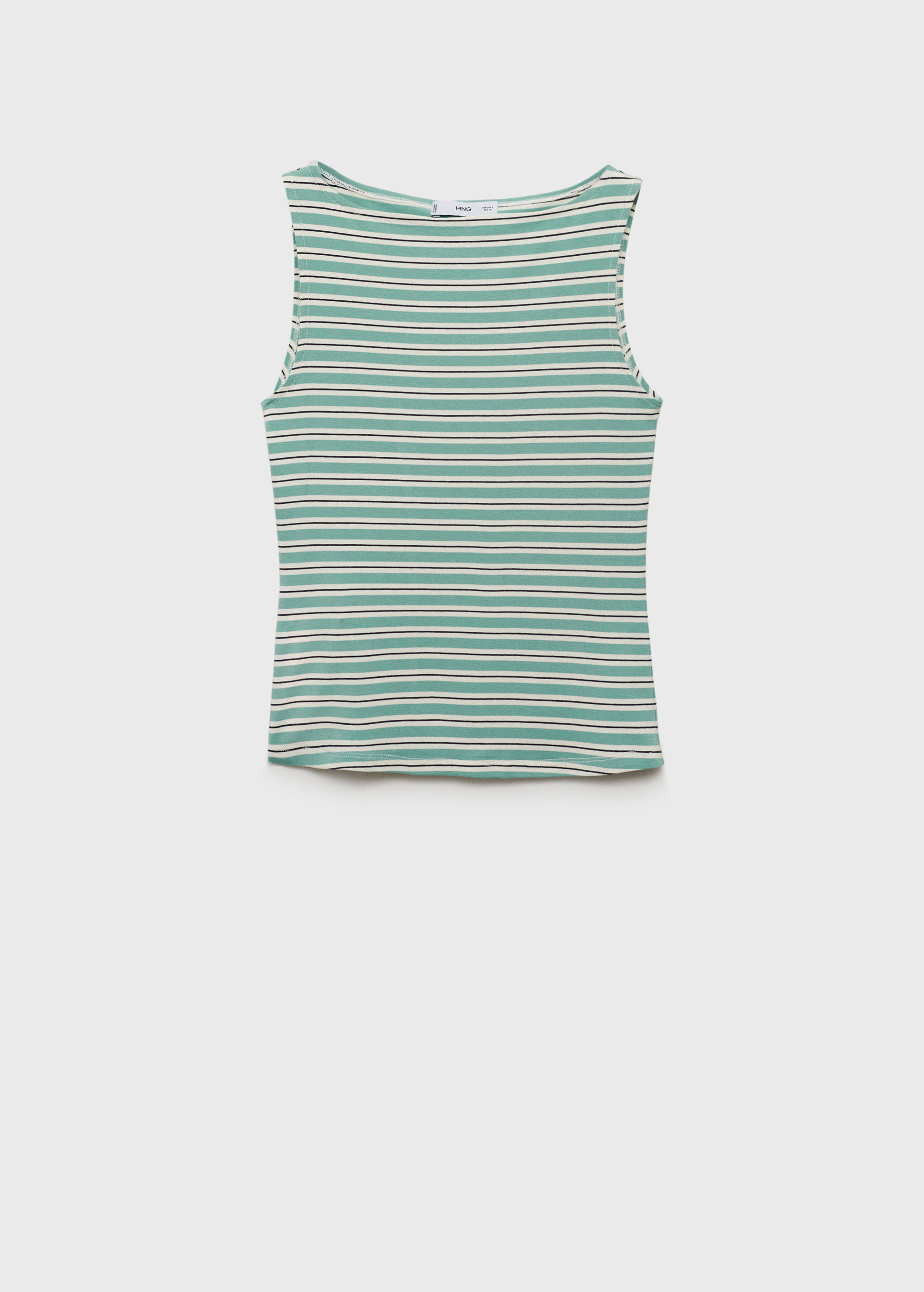 Striped boat-neck top - Article without model