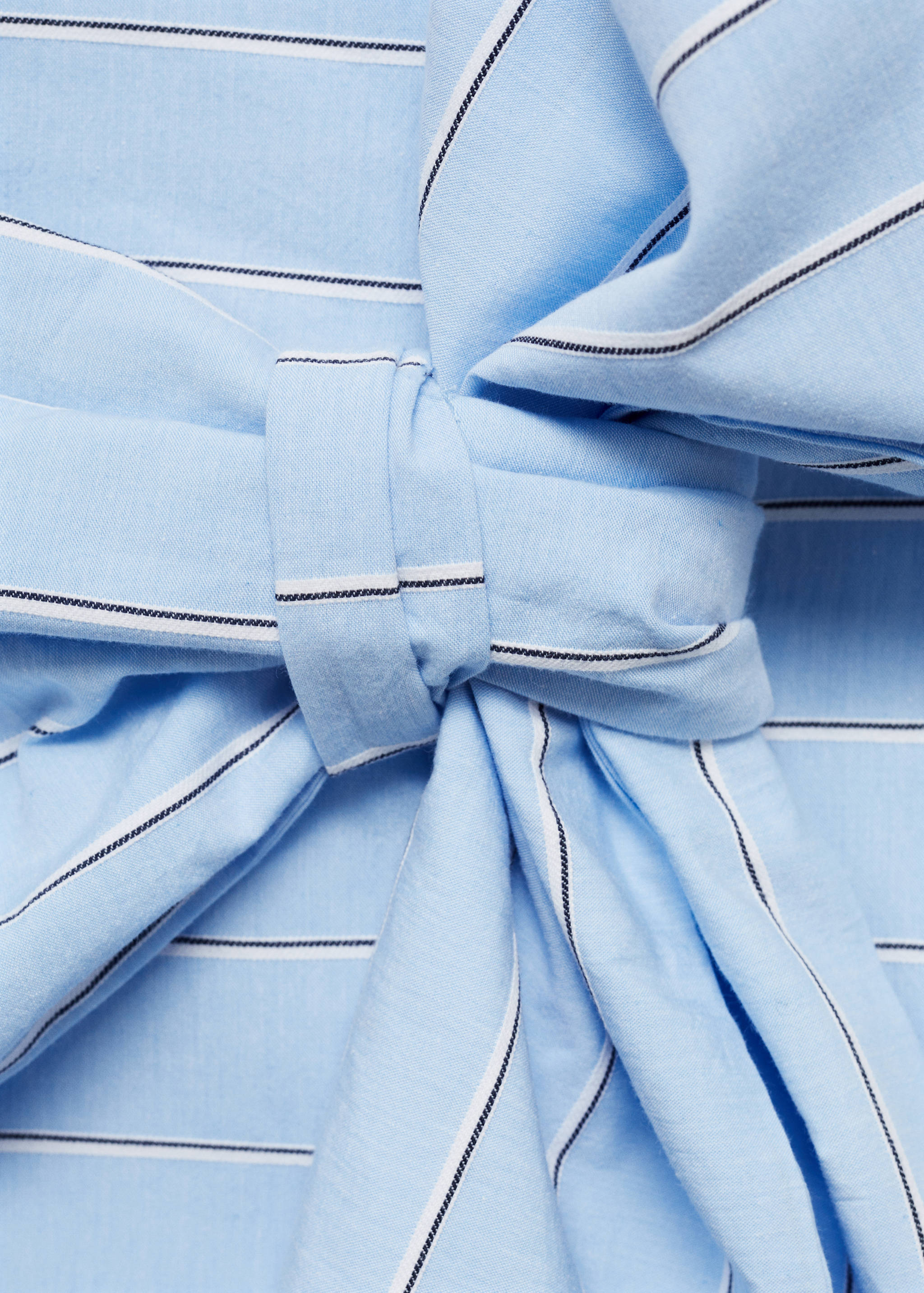 Jupe en coton rayée avec détail nœud - Détail de l'article 8