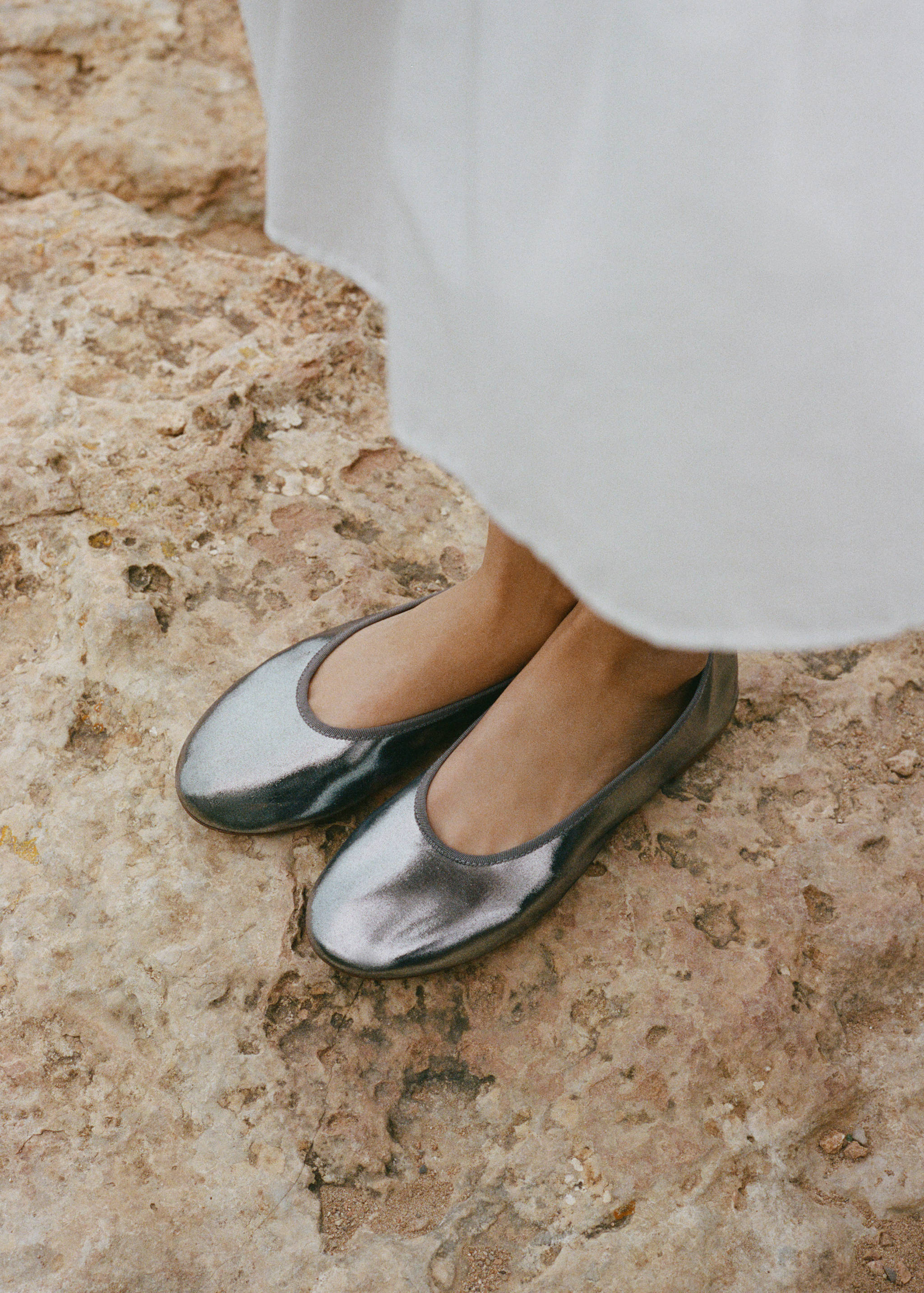 Metallic ballerina's - Overzichtstekening