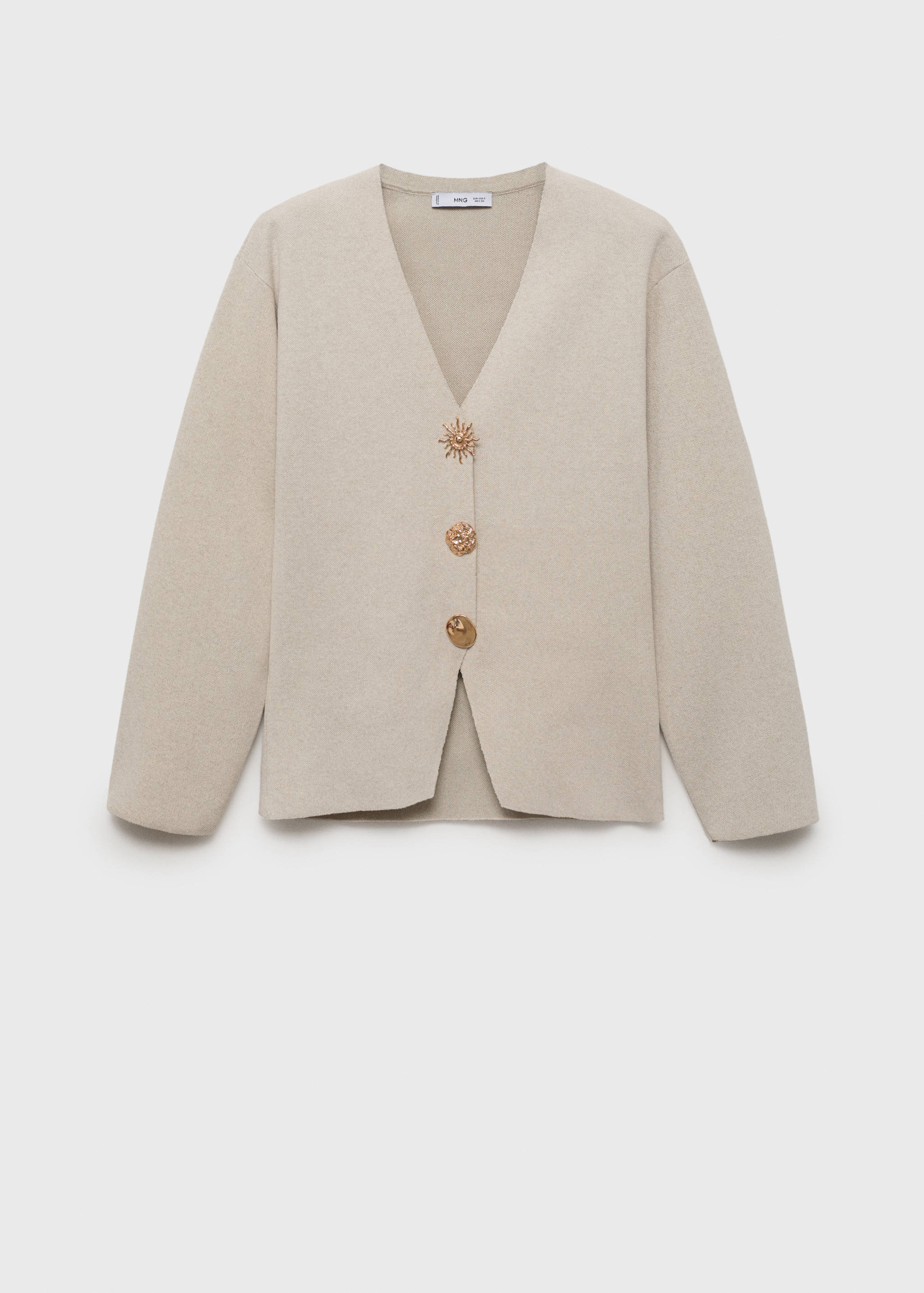 Fine-knit jacket with jewel buttons - Article without model