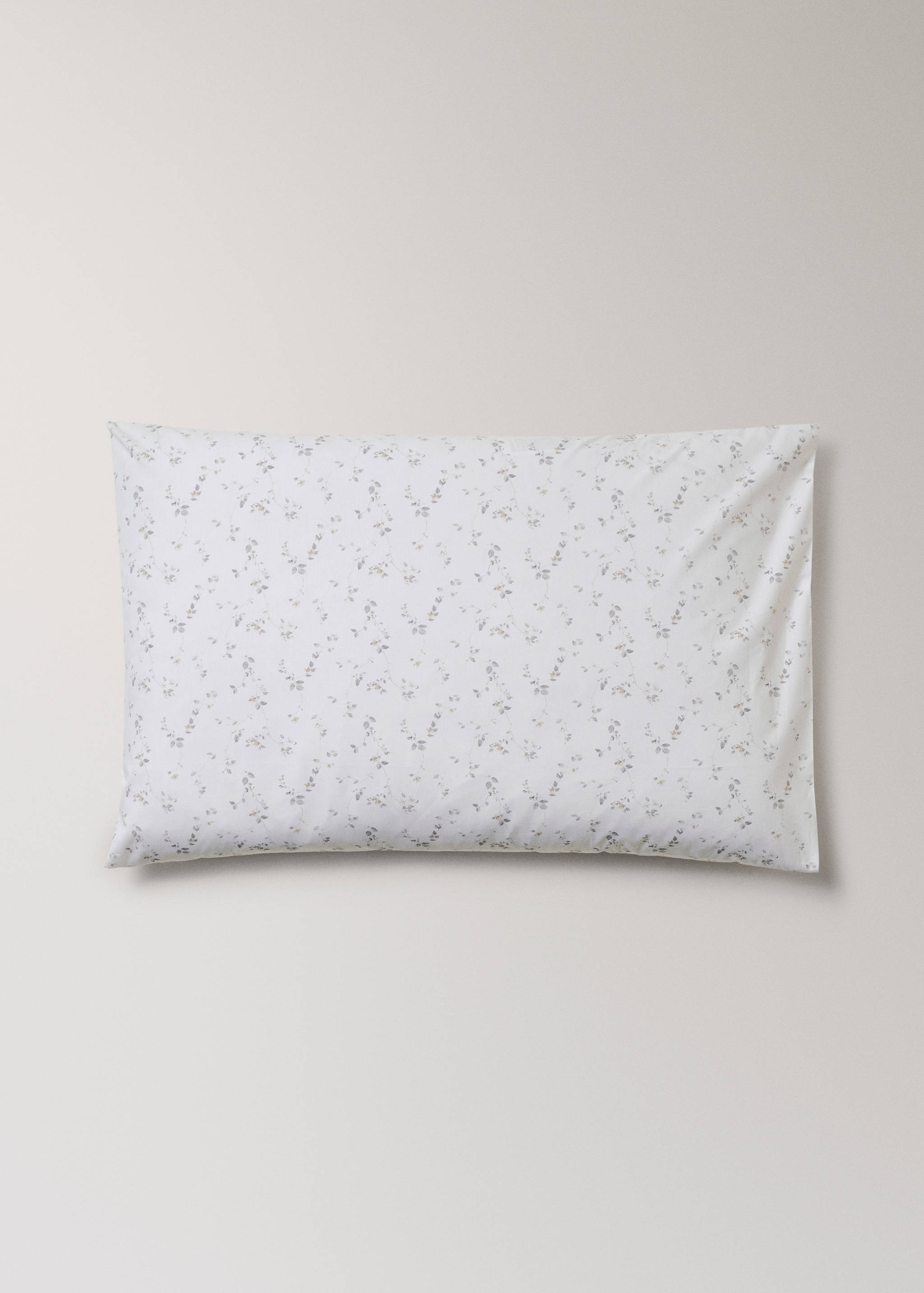 Two percale cotton floral pillowcases 50x75 cm - Article without model
