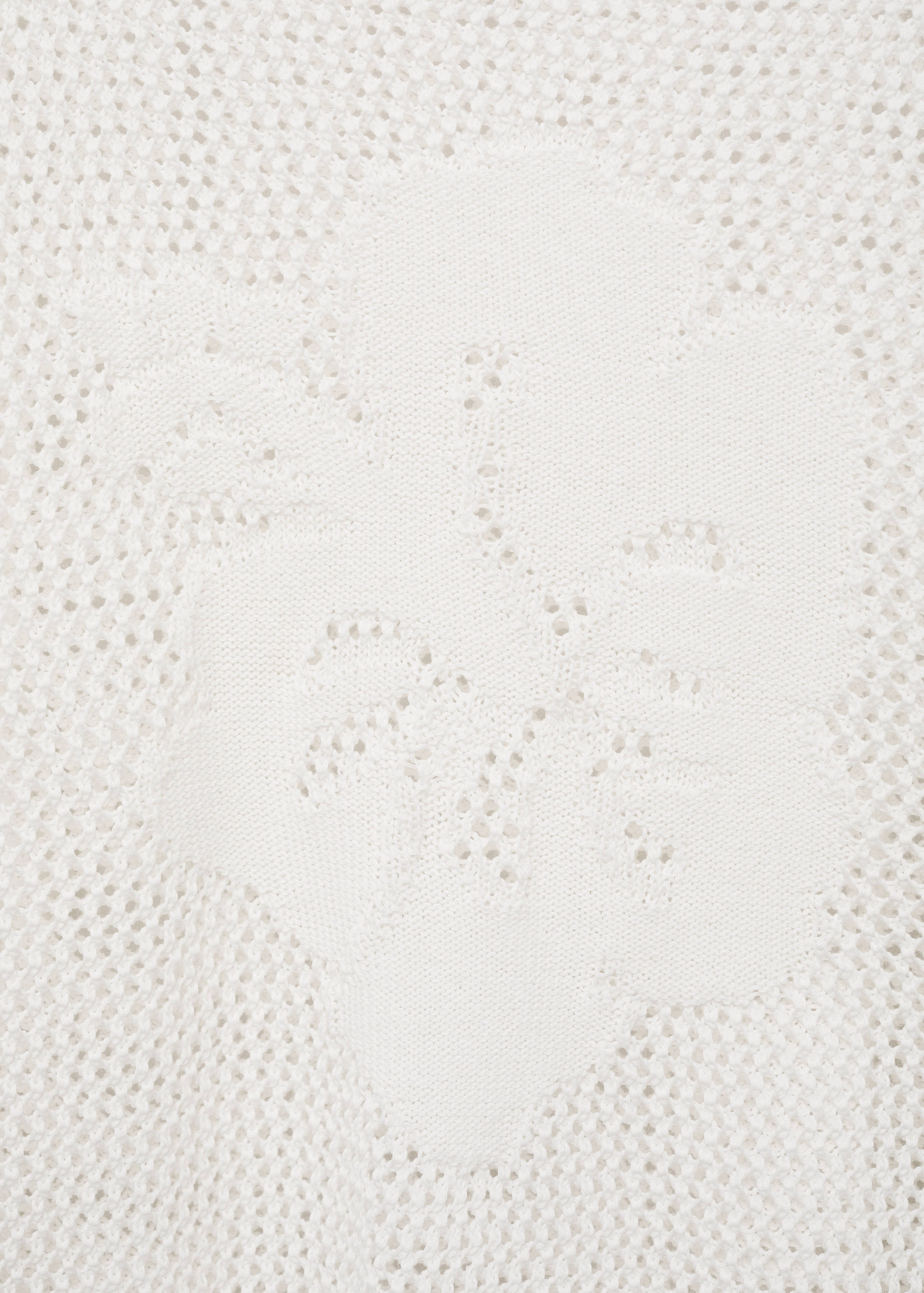 Knitted sweater with flower detail and lace pattern - Details of the article 8