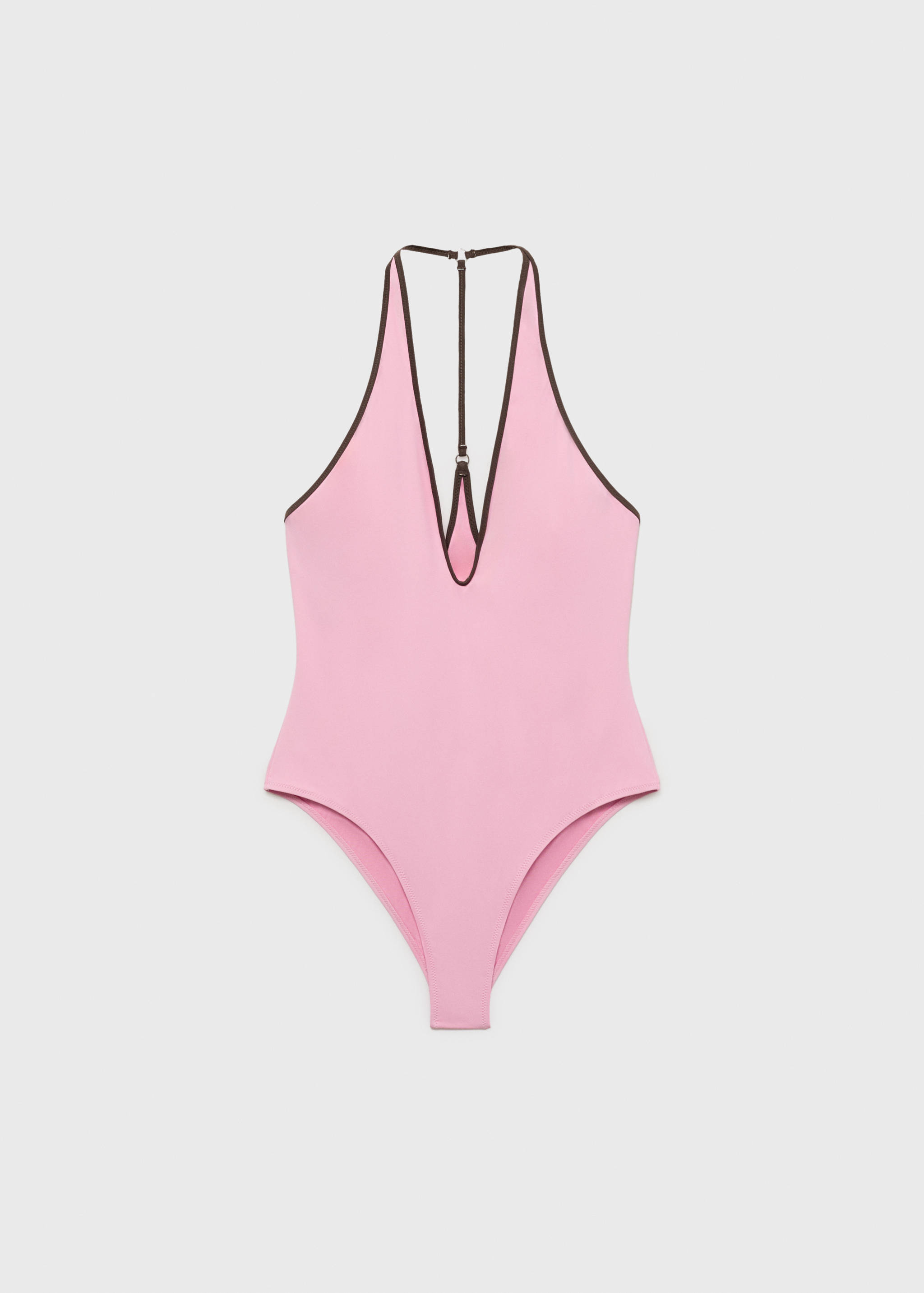 V-neck swimsuit with contrasting trim - Article without model